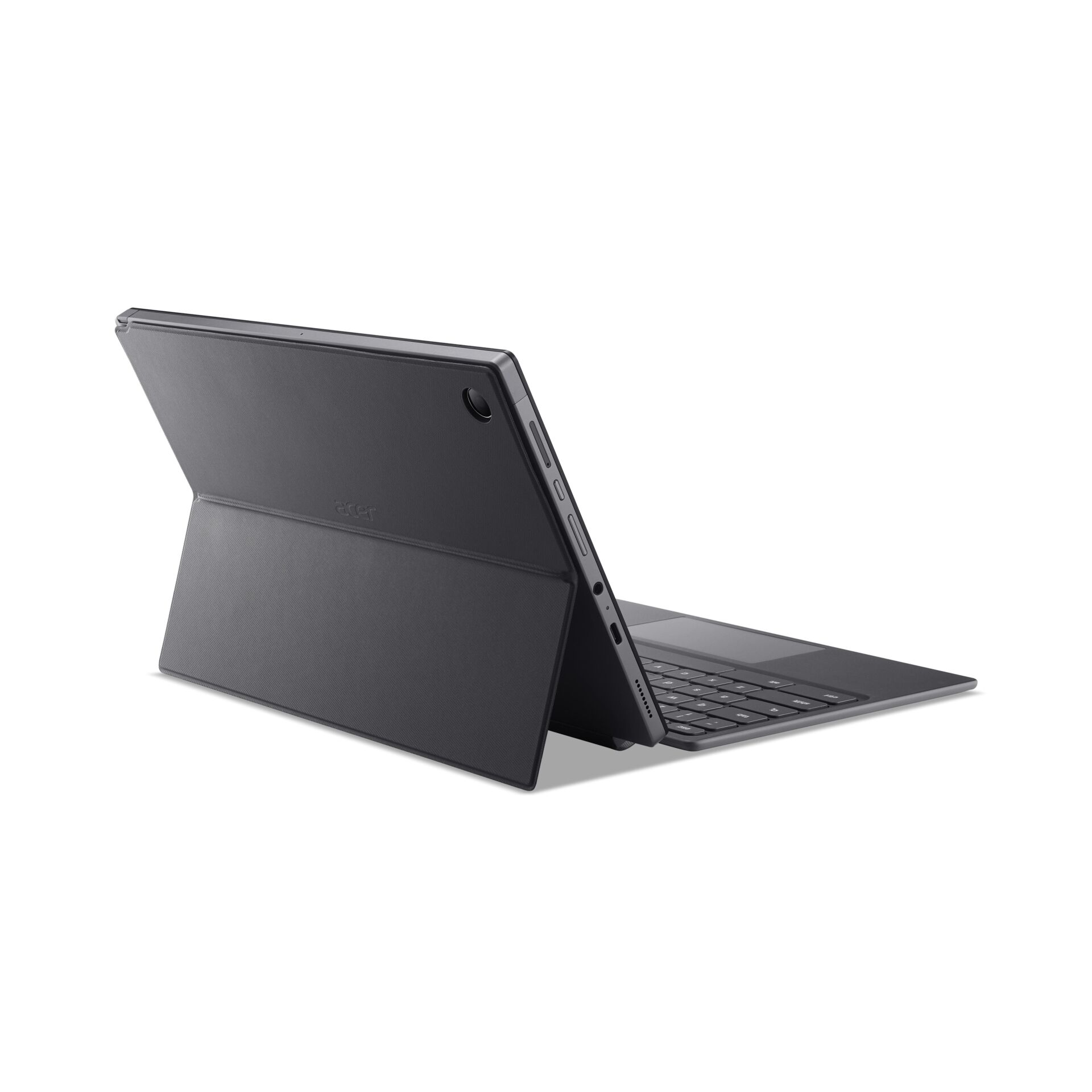 Tablet, Tastaturhülle, Abnehmbare Tastatur, Dunkelgrau, Kameraöffnung