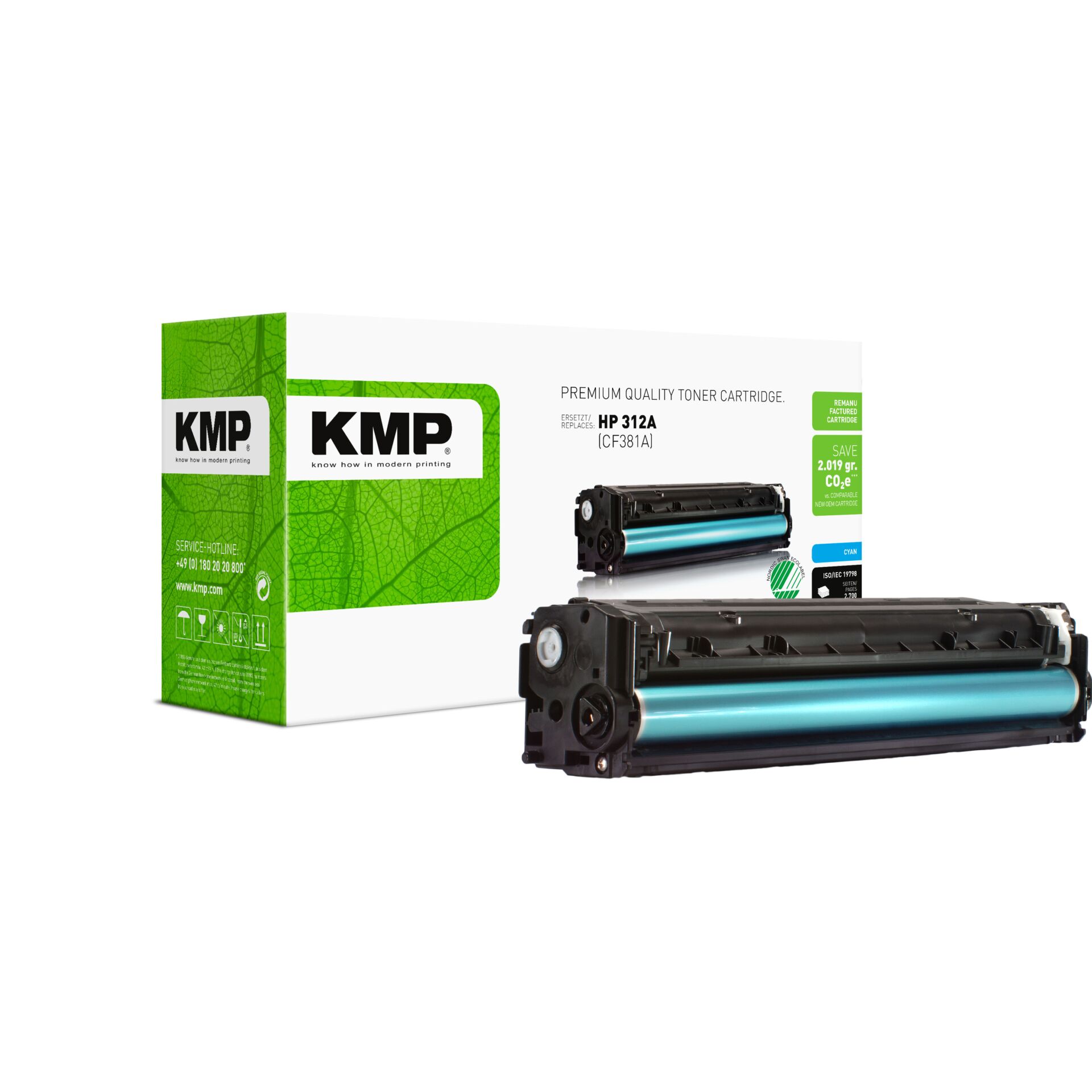 Computerausrüstung, Elektronik, Hardware, Maschine, Adapter, Tonerpatrone, HP 312A, KMP, Cyaner Trommel, neutralverpackung