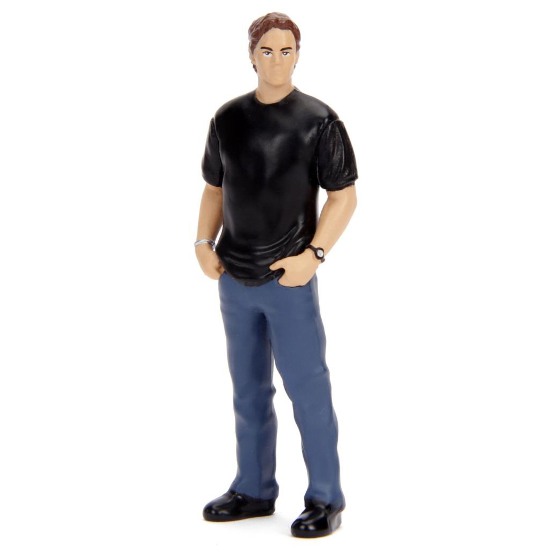 männlicher figur, kleidungsstück, t-shirt, hose, figurine