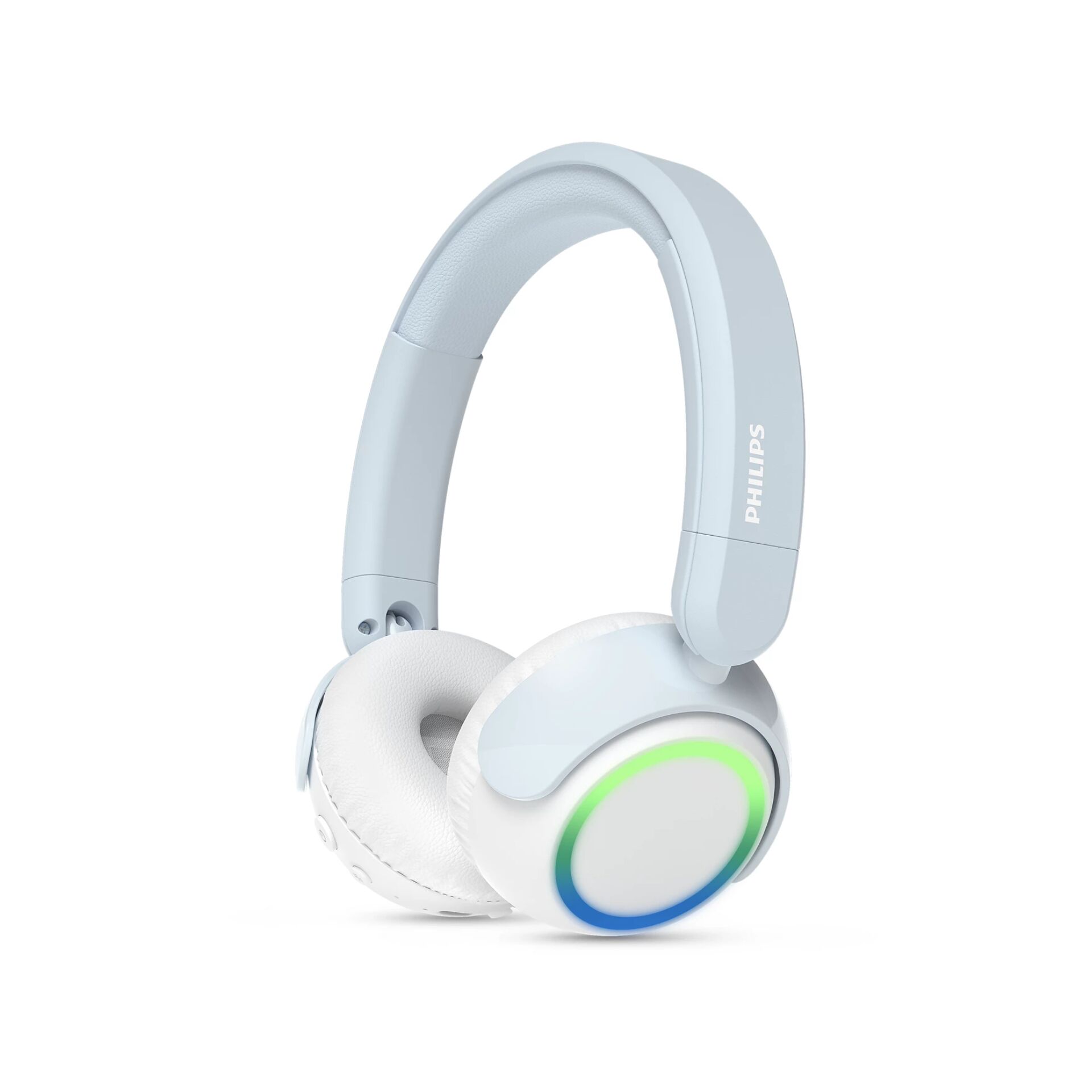 kopfhörer, over-ear, bluetooth, weiß-blau, design