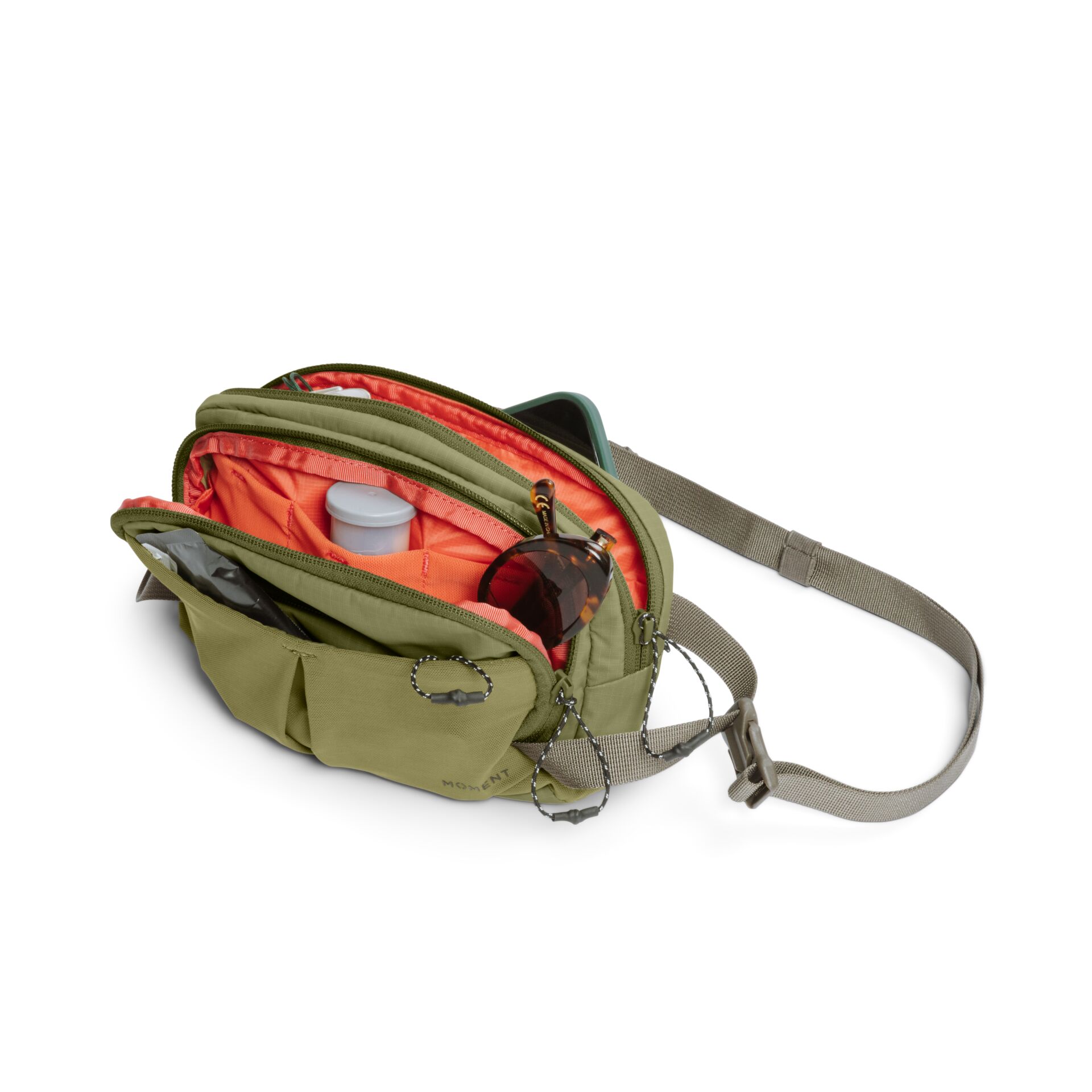 Hüfttasche, Gürteltasche, Olivegrün, Reißverschluss, Fronttaschen