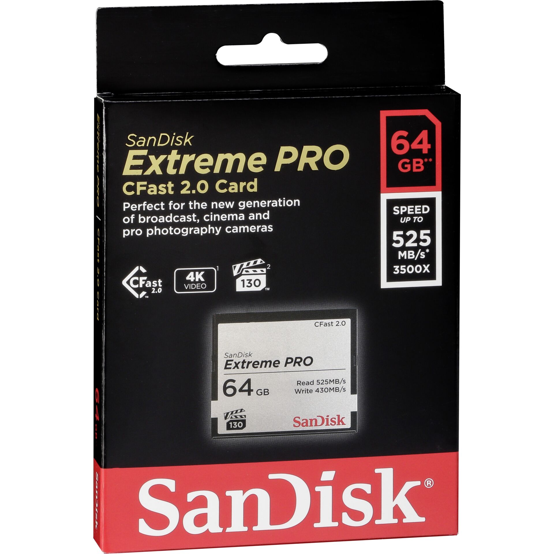 SanDisk CFAST 2.0 VPG130 64GB Extreme Pro SDCFSP-064G-G46D Adapter, Elektronik, Computer-Ausrüstung, Computerausrüstung