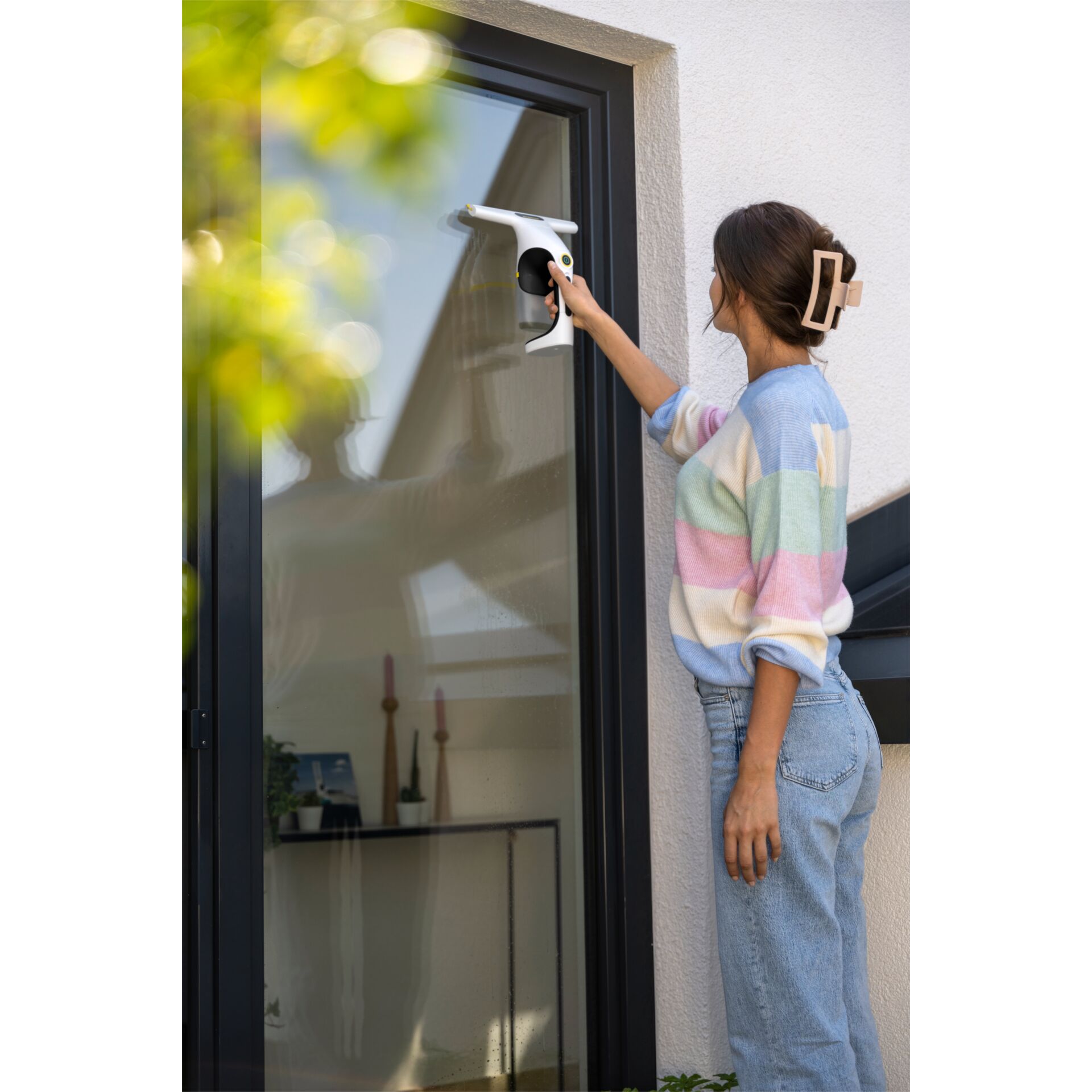 Fensterreinigung, Fensterputzer, Handgerät, Haushaltsgerät, Kleidung