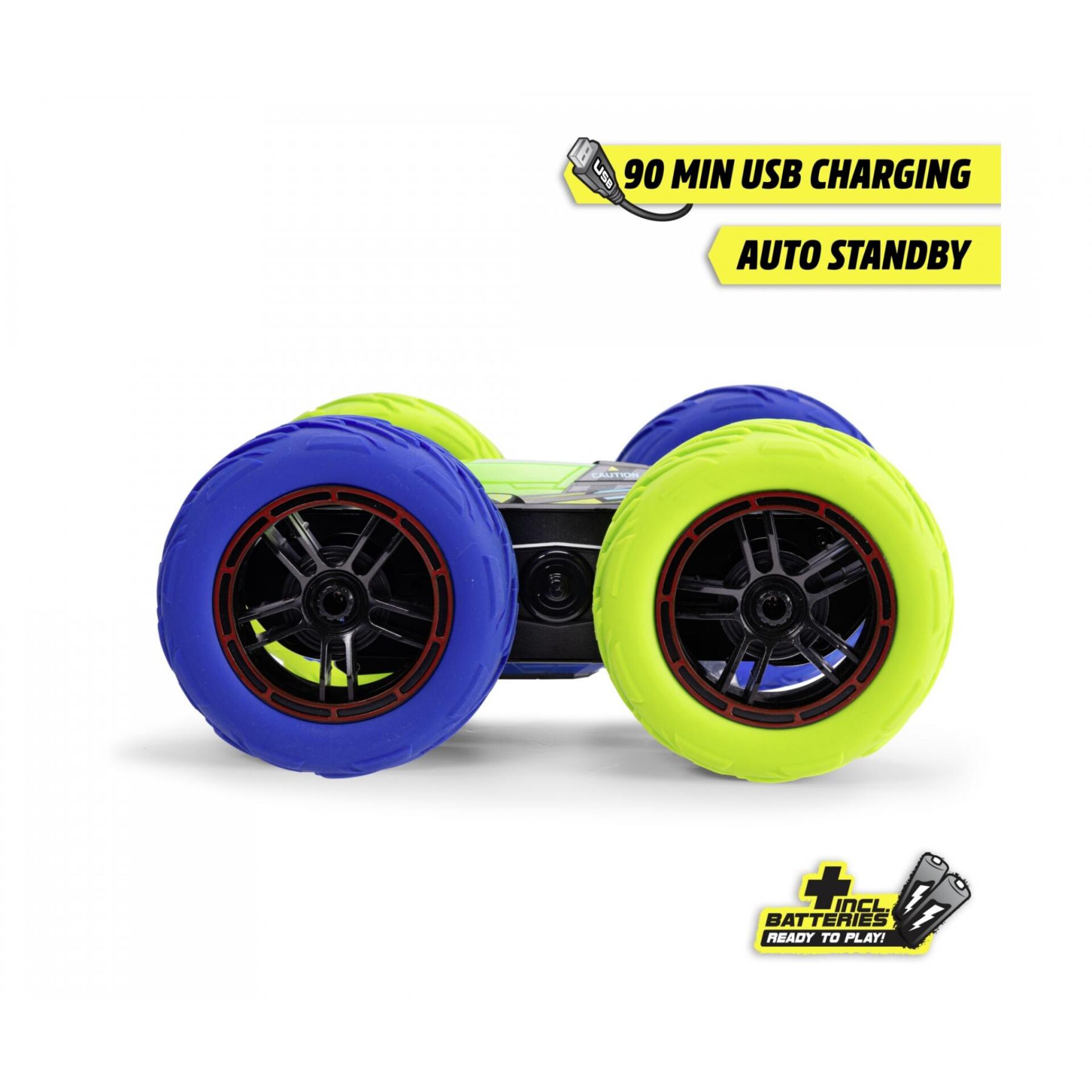 RC Auto, Quadra Räder, Große Reifen, Zwei-Ton Felgen, USB-Aufladung