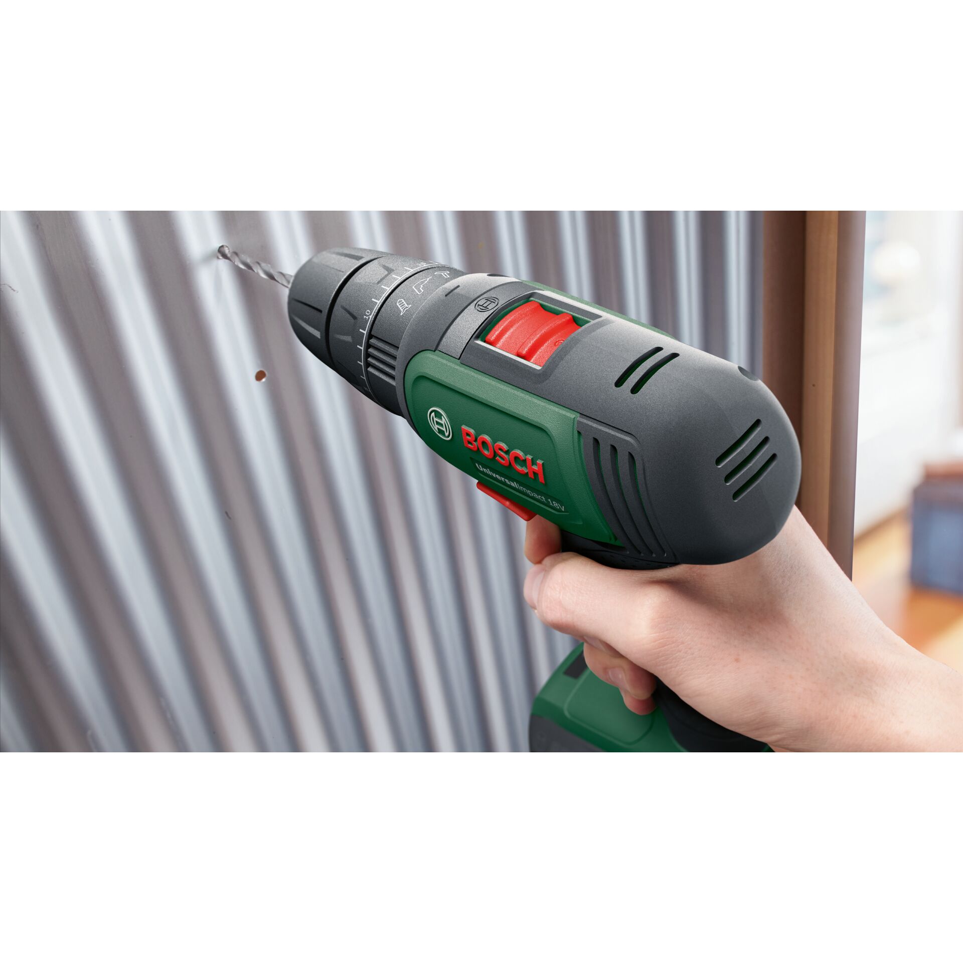 akku-bohrmaschine, bohrer, schwarz-grün, handgerät, bosch