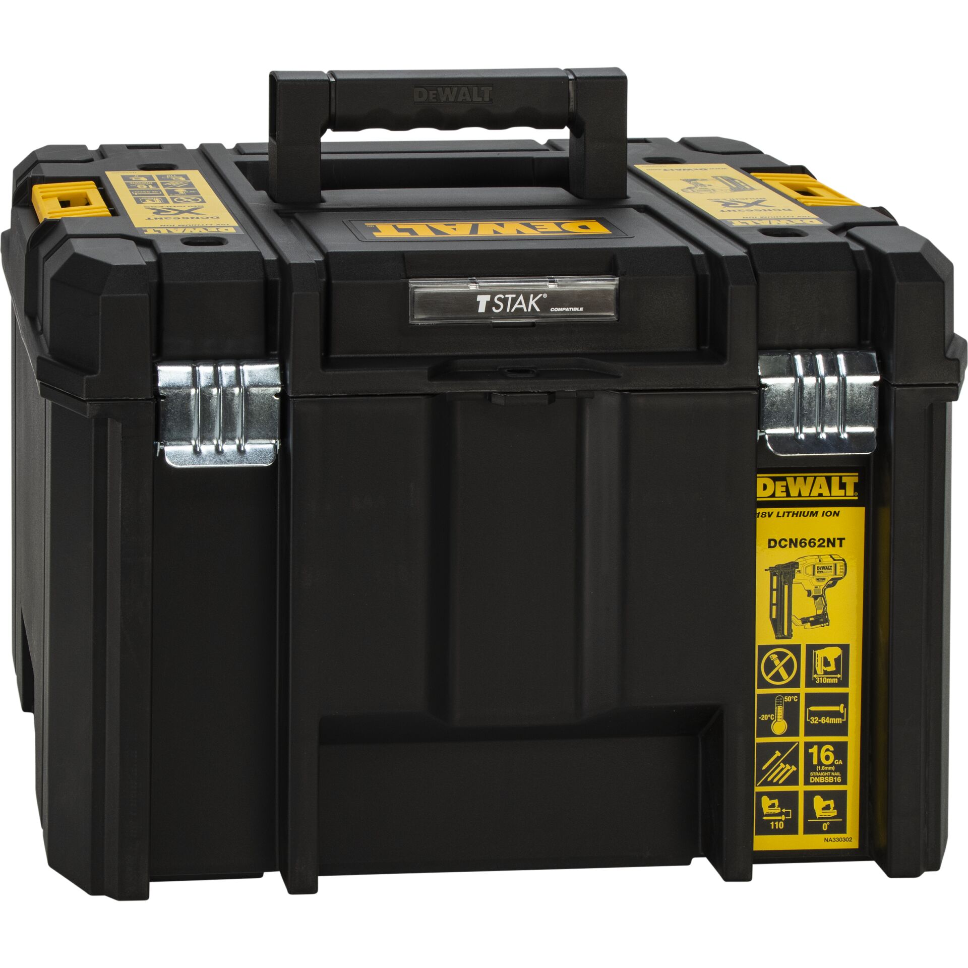 Kasten, Werkzeugkoffer, DeWALT, Akku-Koffer, Lithium-Ion, 16V, Koffer, Akku-Schrauber, Werkzeugkoffer, Gelb-schwarz, DeWalt