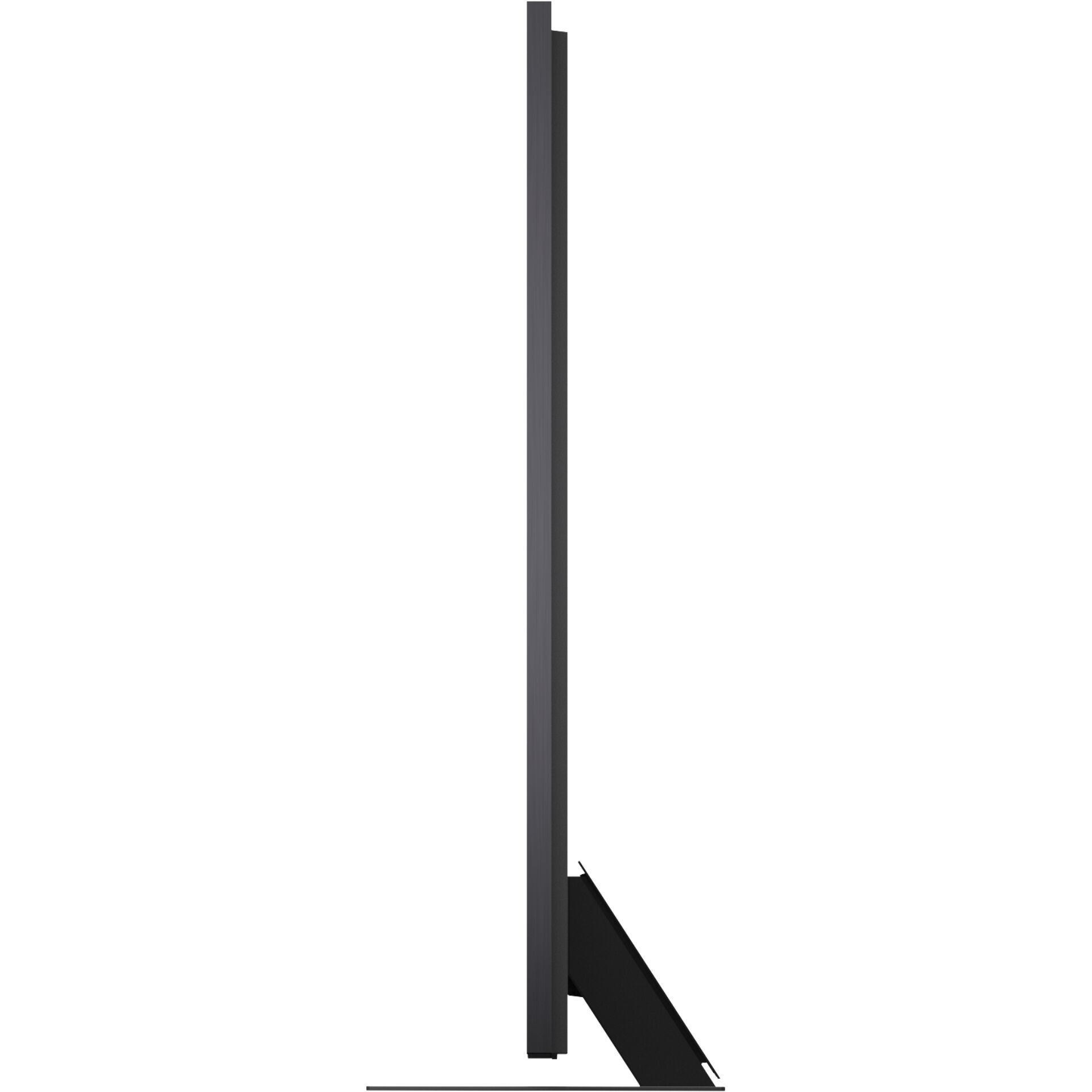monitor, flach, schwarz, stehend, fußstütze