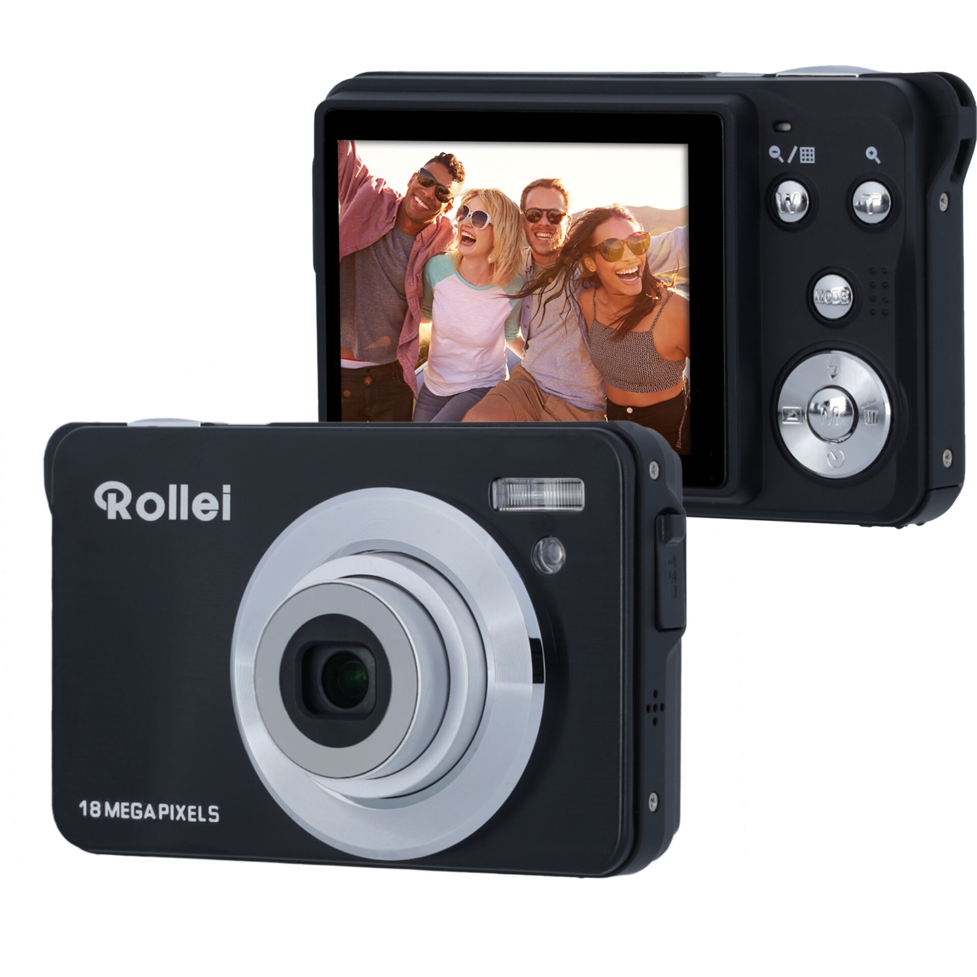 kamera, kompaktkamera, 18MP, lcd-display, frontale-linse
