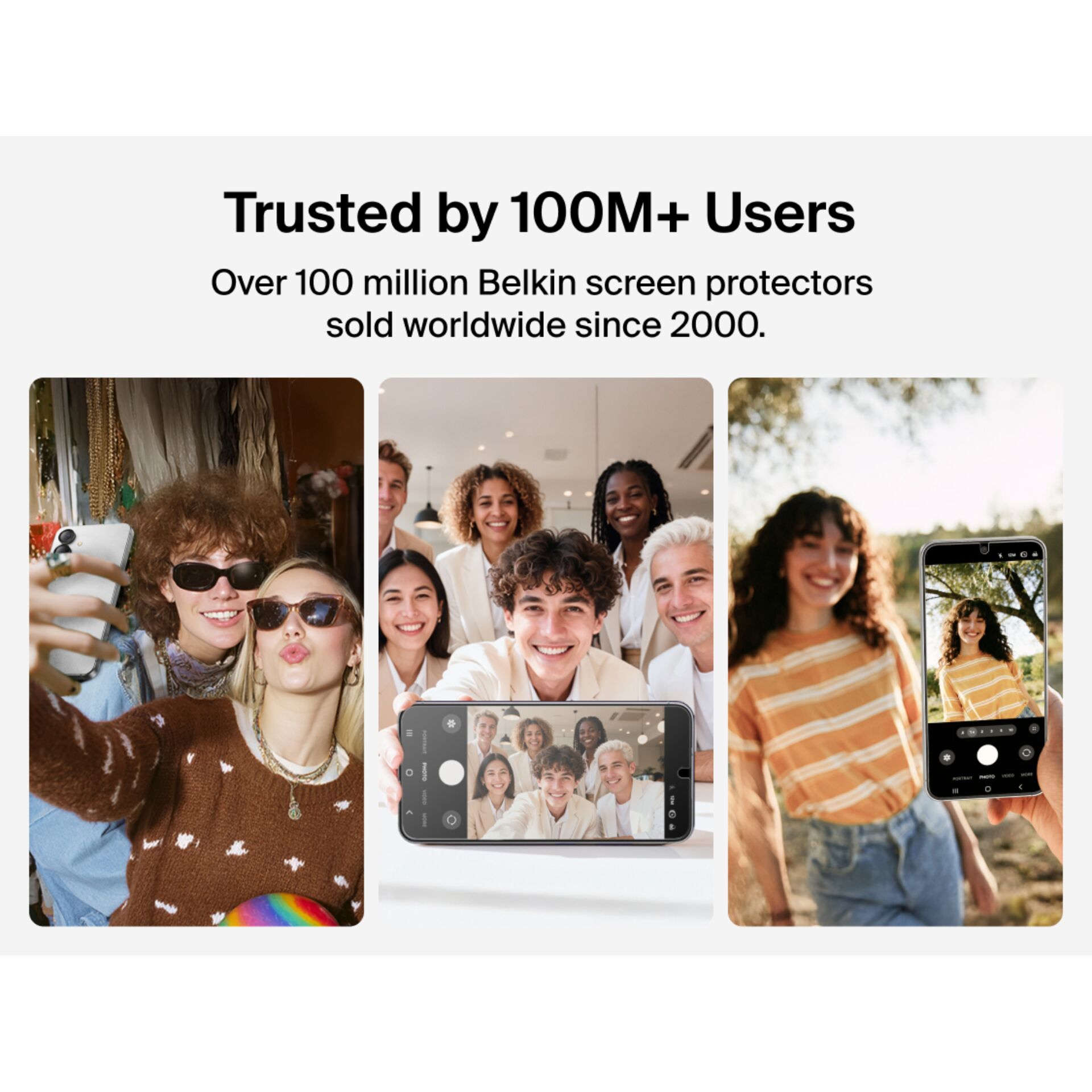 handheld, Gruppenselfie, Smartphone, Bildschirm Schutz, Belkin