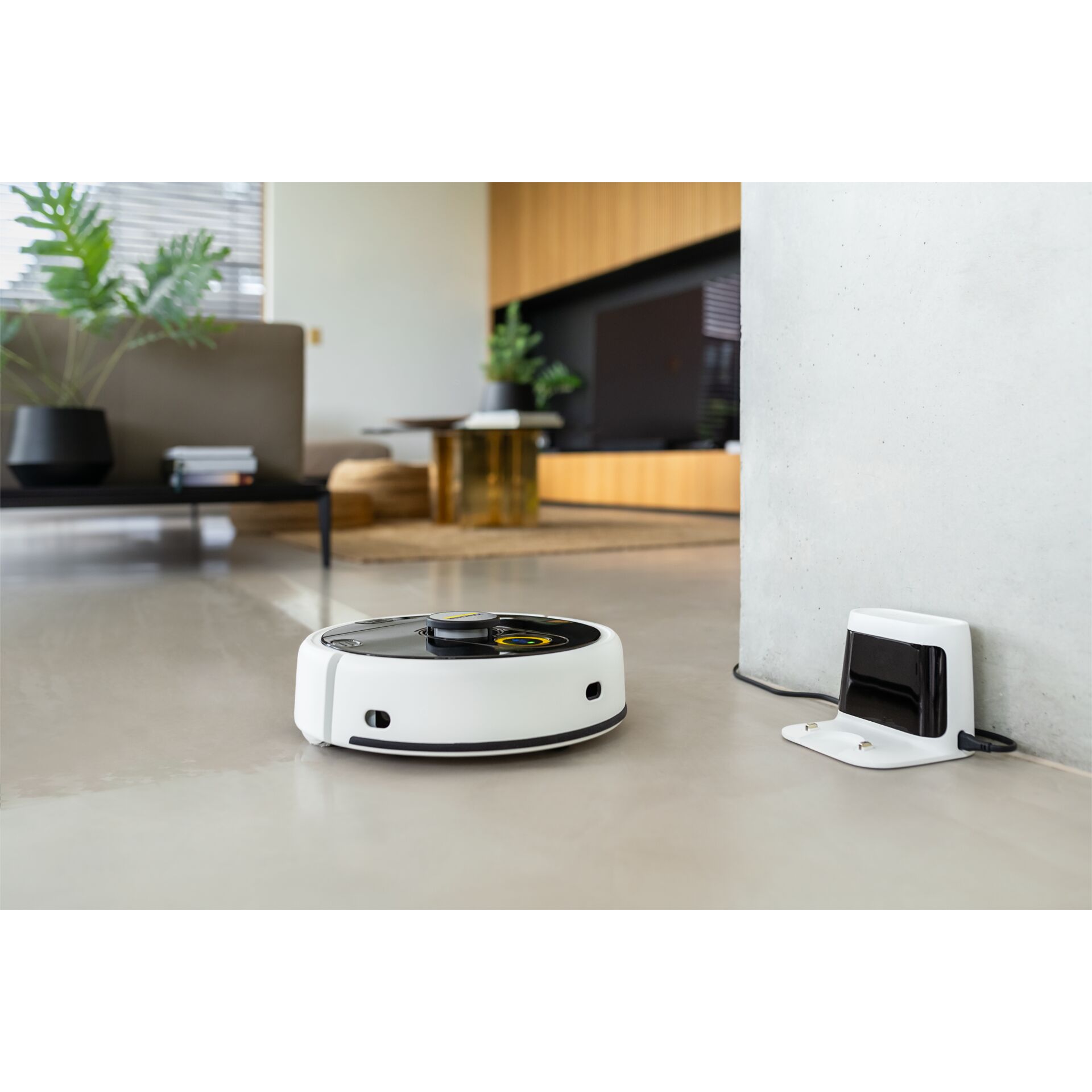 Roomba, Saugroboter, Auflerer, runder, Ladestation, Roboterstaubsauger, Saugroboter, Haushaltssrobot, Laufradius klein, weißer Roboter