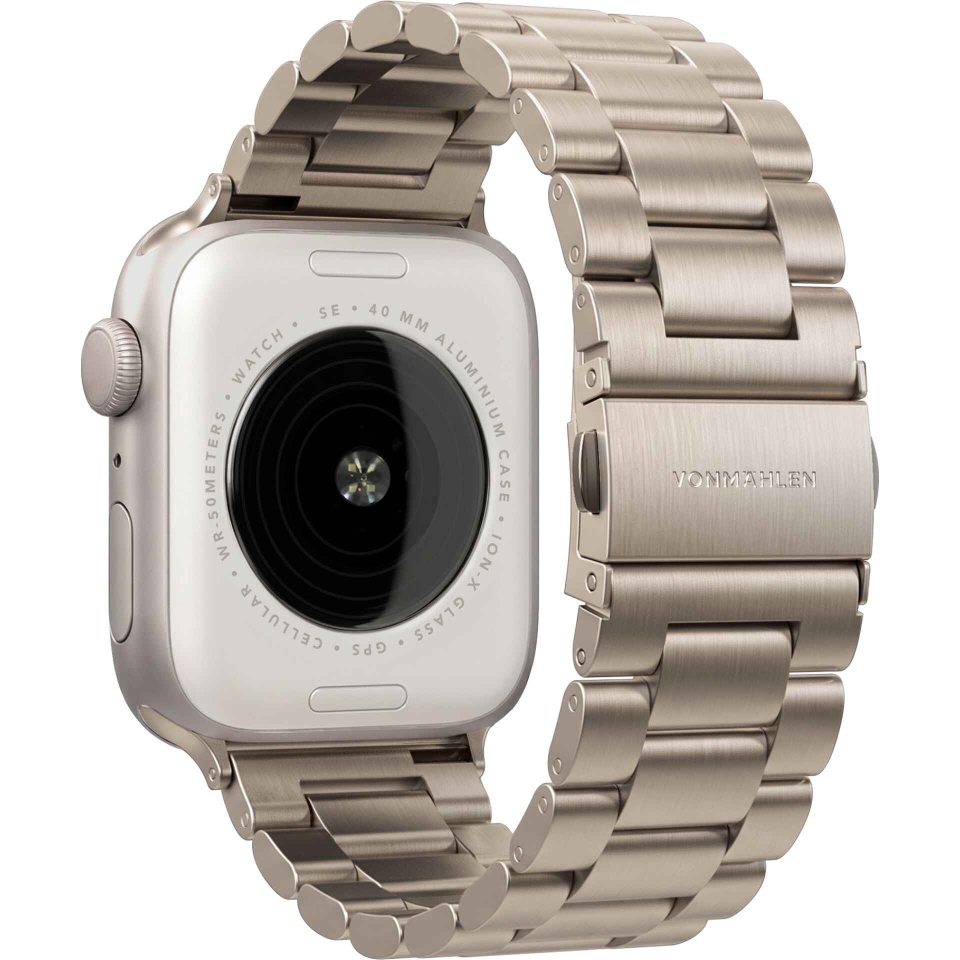 Smartwatch, Metallarmband, Edelstahl, Silberfarben, Aluminiumgehäuse