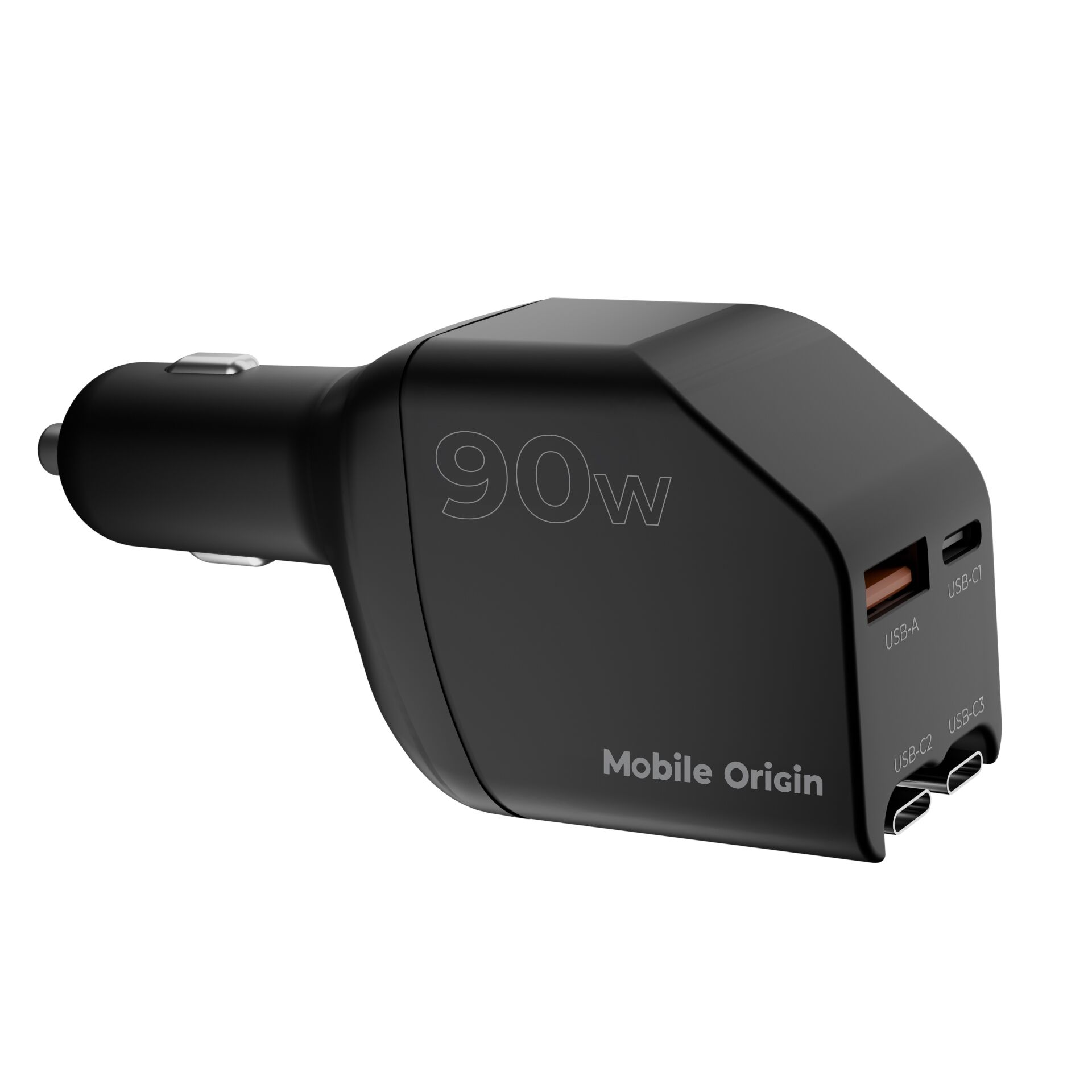 Kfz-Ladeadapter, Auto-Ladegerät, 90W, USB-C, USB-A