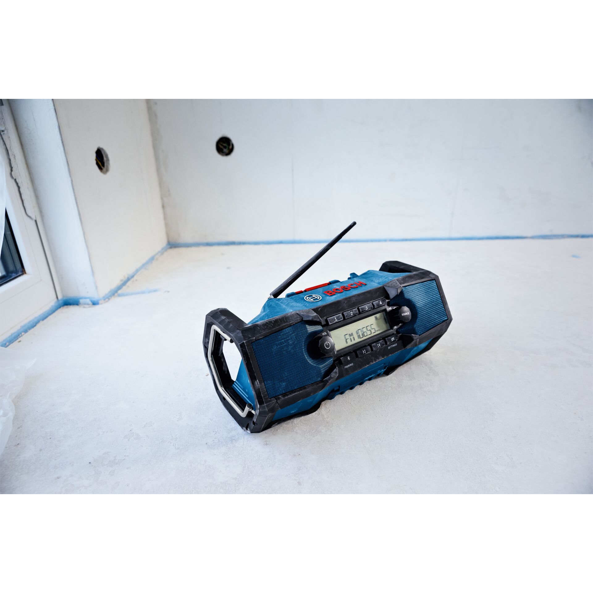 Boombox, Radio, Bluetooth, Digital display, Blue