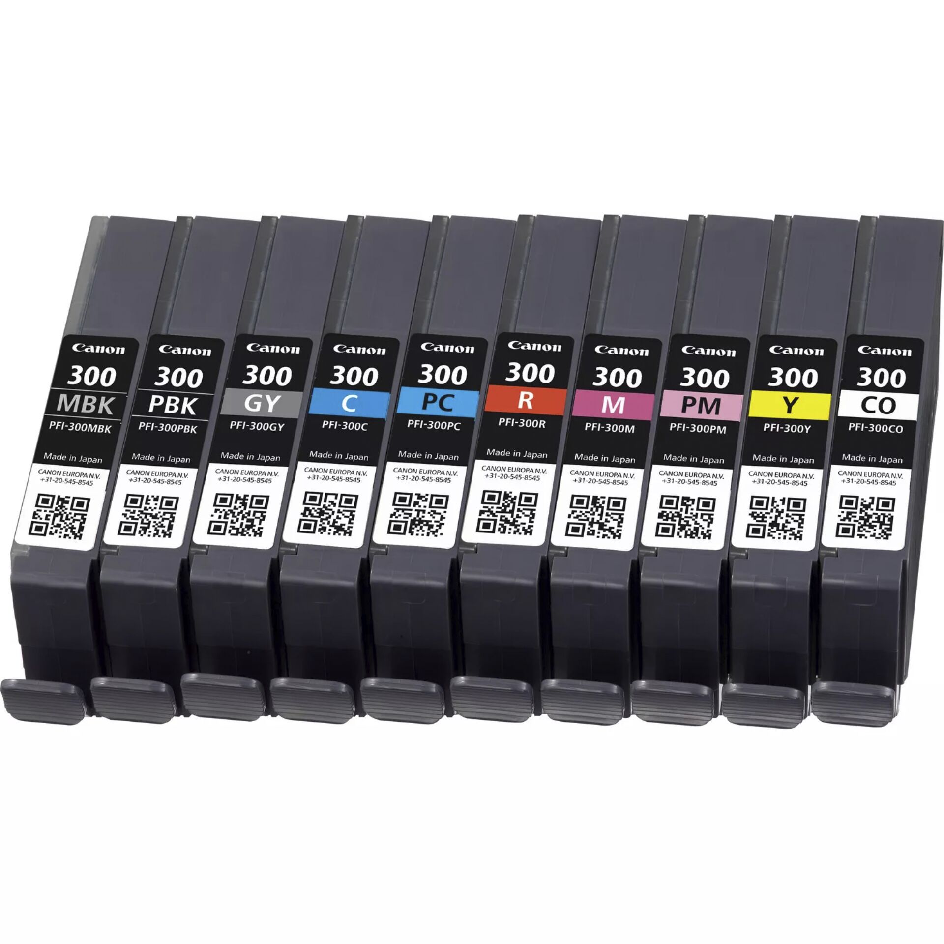 Canon PFI-300 Multipack MBK/PBK/C/M/Y/PC/PM/R/GY/CO Computerausrüstung, Elektronik, Hardware, QR-Code