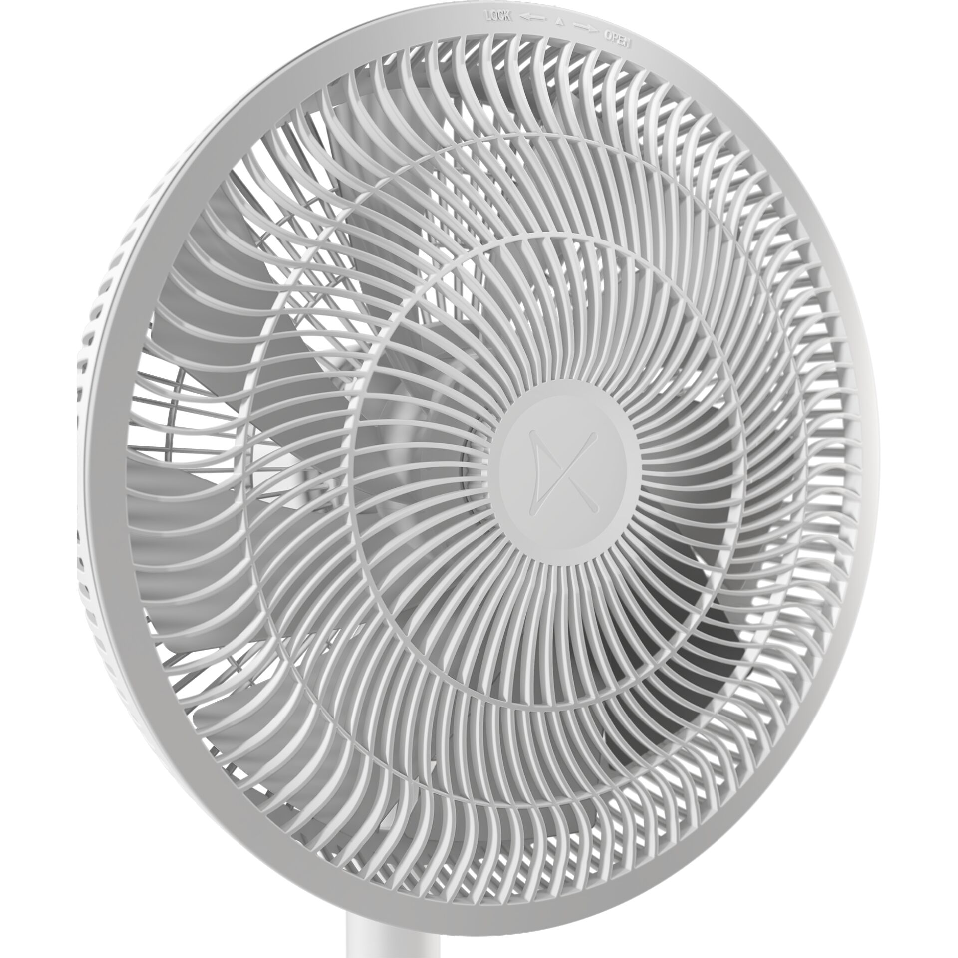 Ventilator, Tischventilator, Schwingend, Weiß, Mesh-Gehäuse