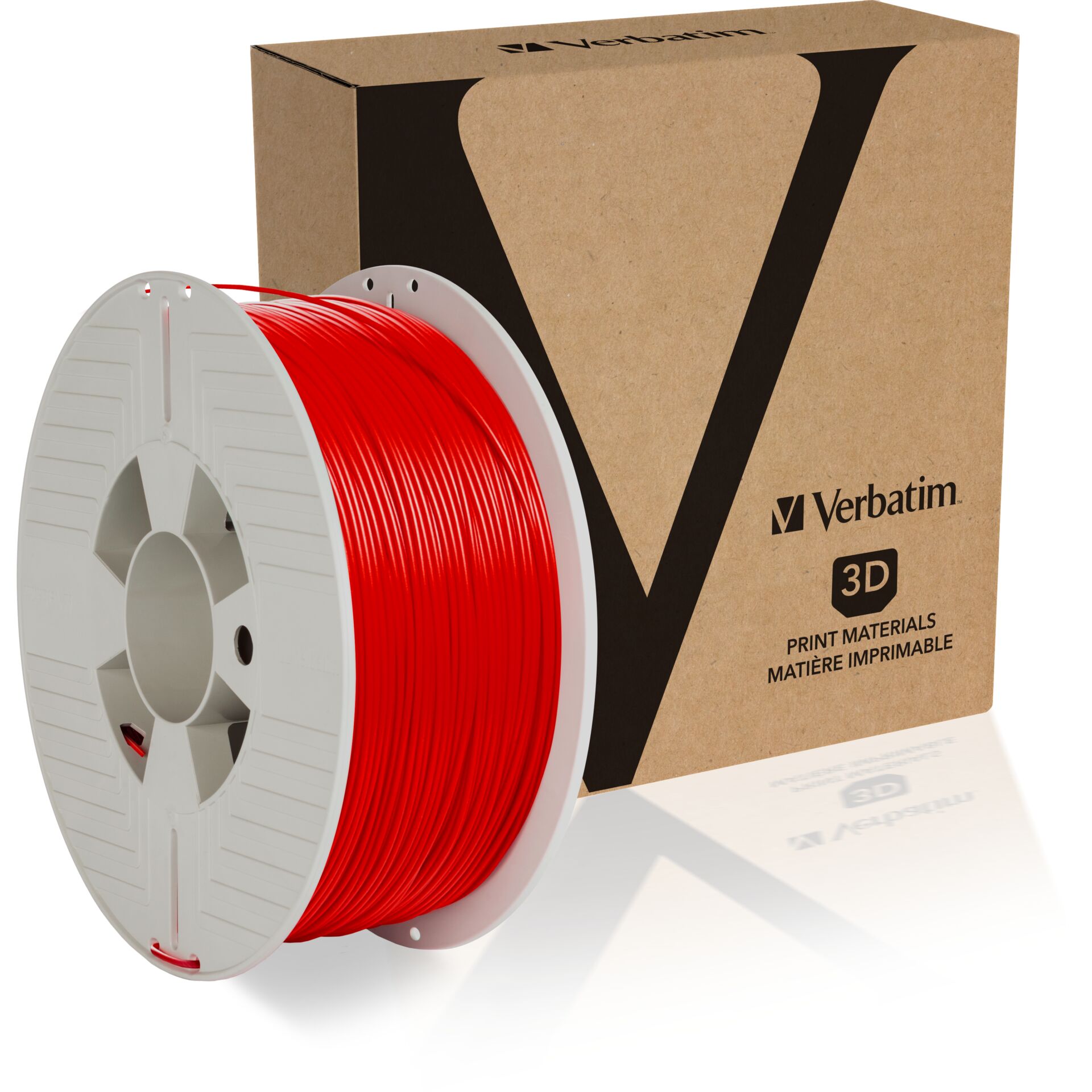 3D-Druckmaterial, Filament, PLA-Rot, Spule, Verbatim