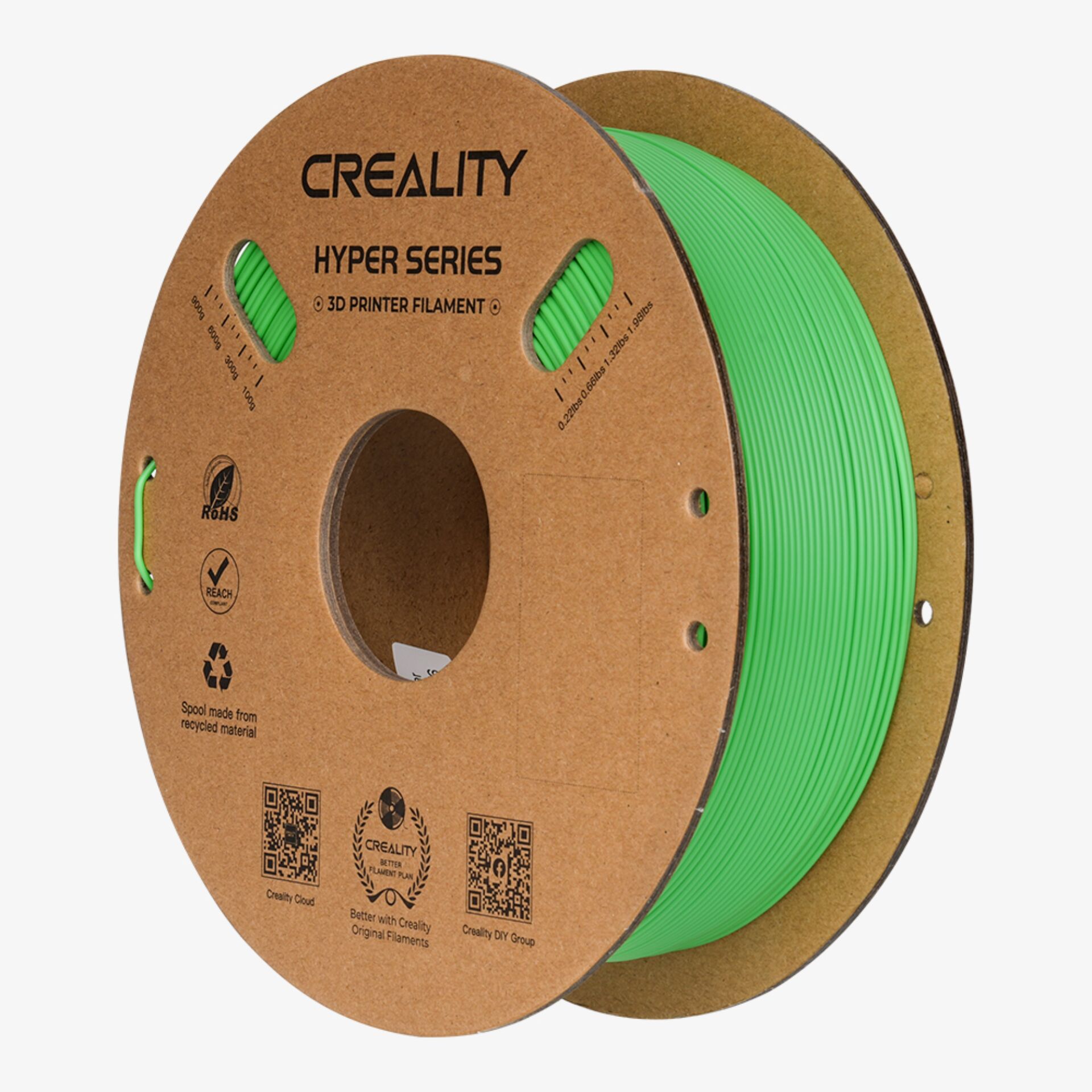 3D-Druck Filament, Filament Spule, Grün, Hyper Series, Recyclingmaterial