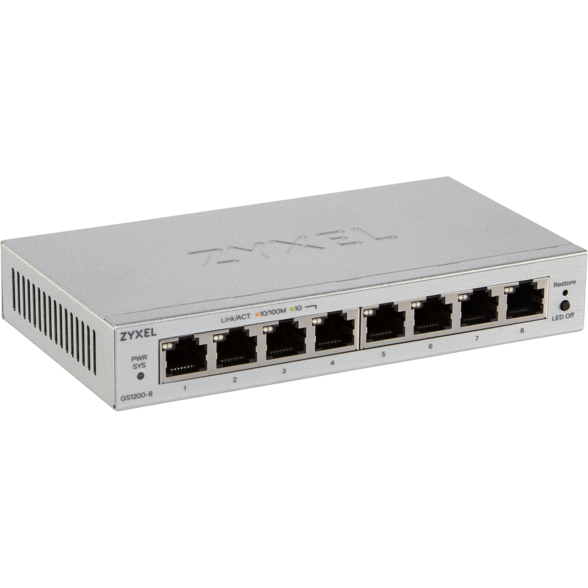 Zyxel GS1200-8V3  8 Port Smart Managed Gb Switch