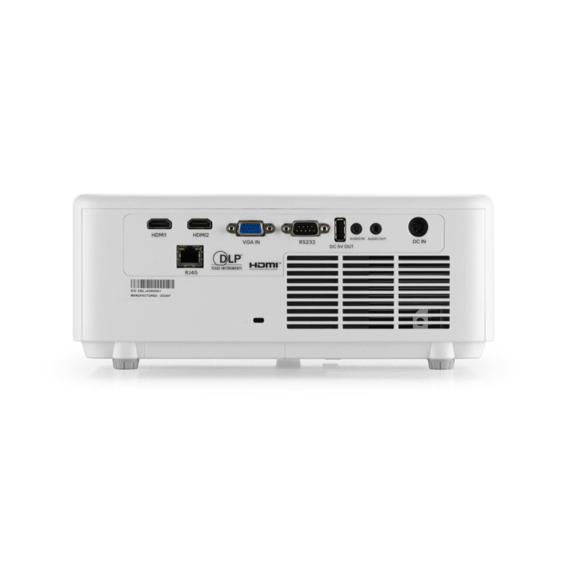 Beamer, VGA IN, HDMI, RS-232, DC IN