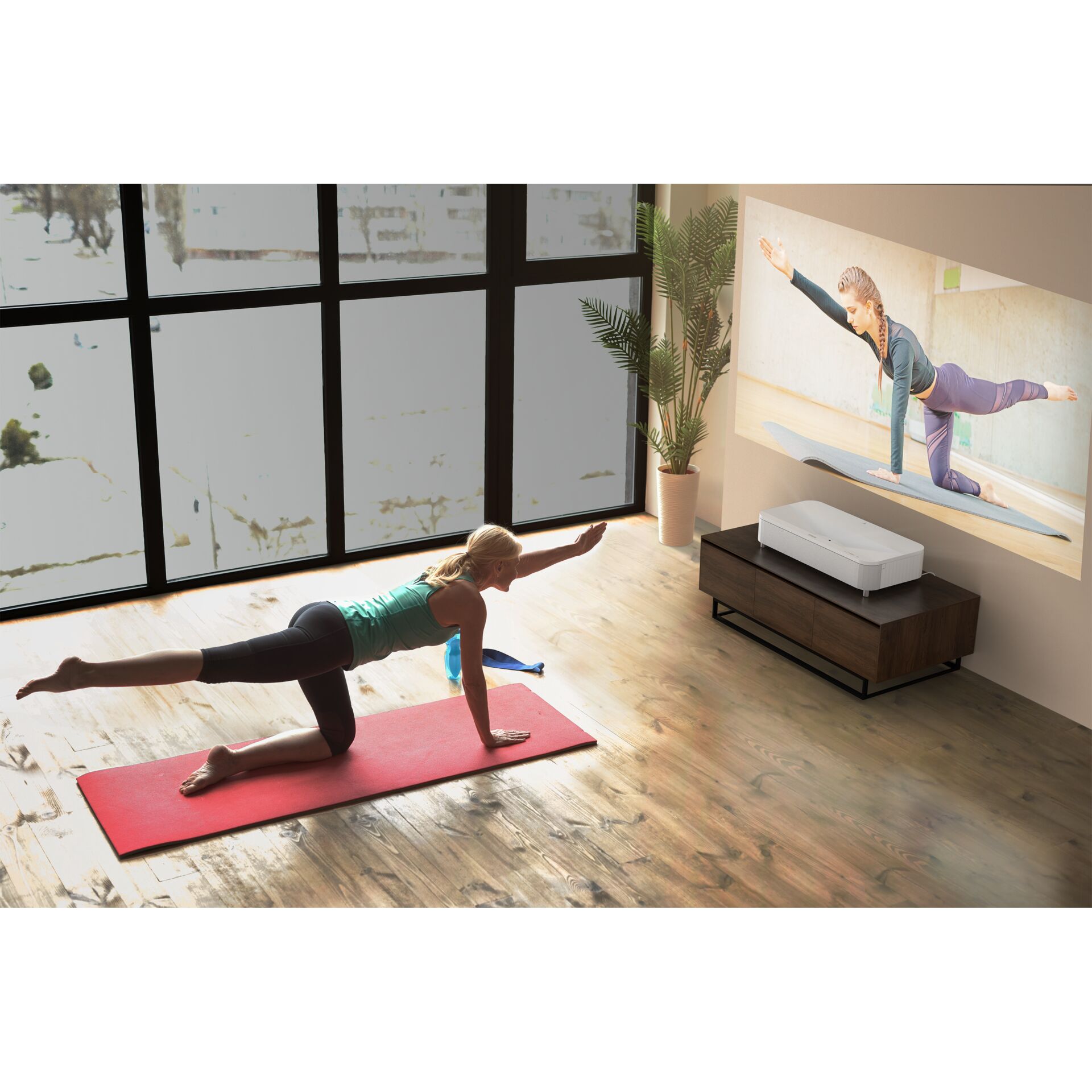 Pilates, Trainieren, Person, Krieger-Yoga-Pose, Yoga