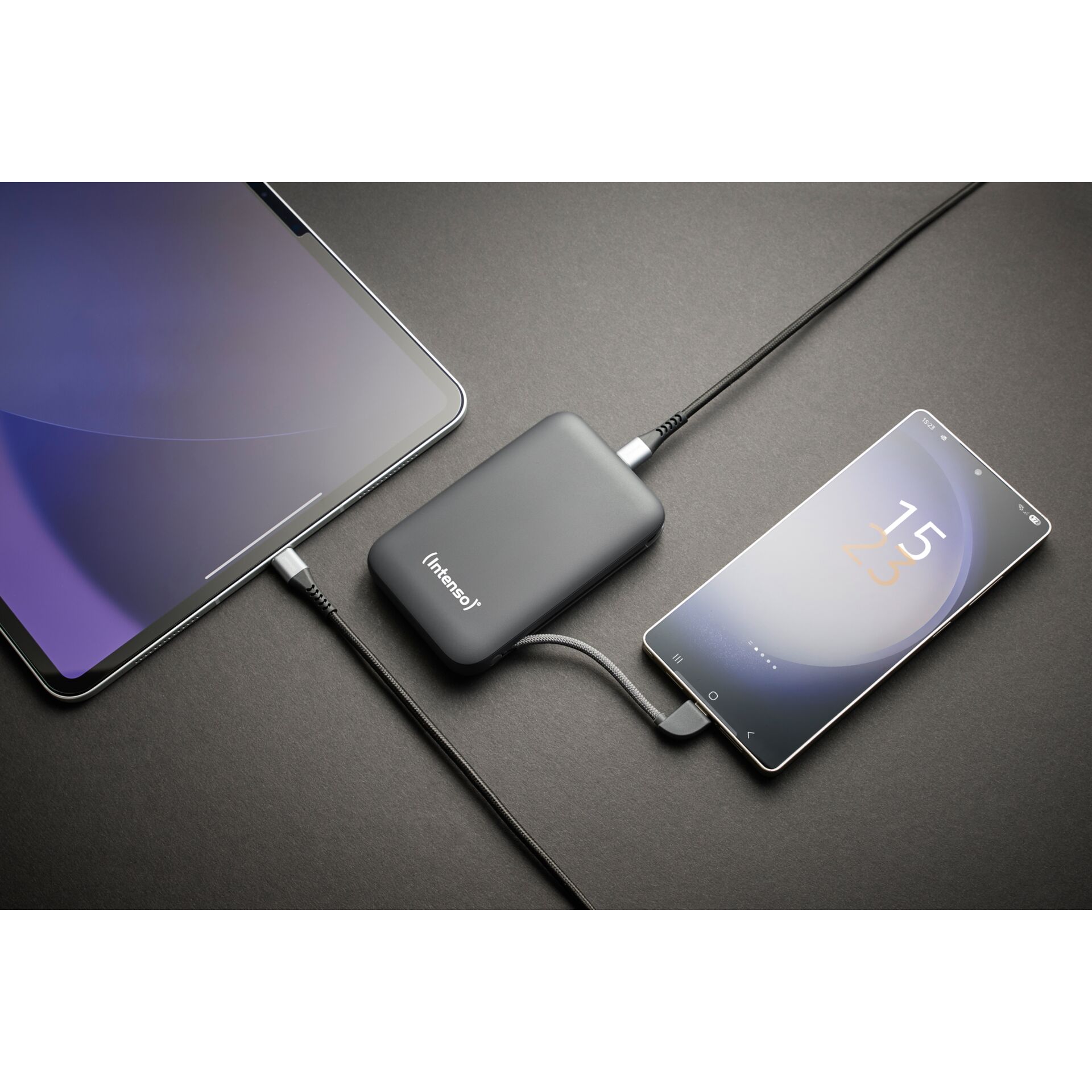 Ladegerät, Powerbank, USB-C, Schwarz, Doppelladestation