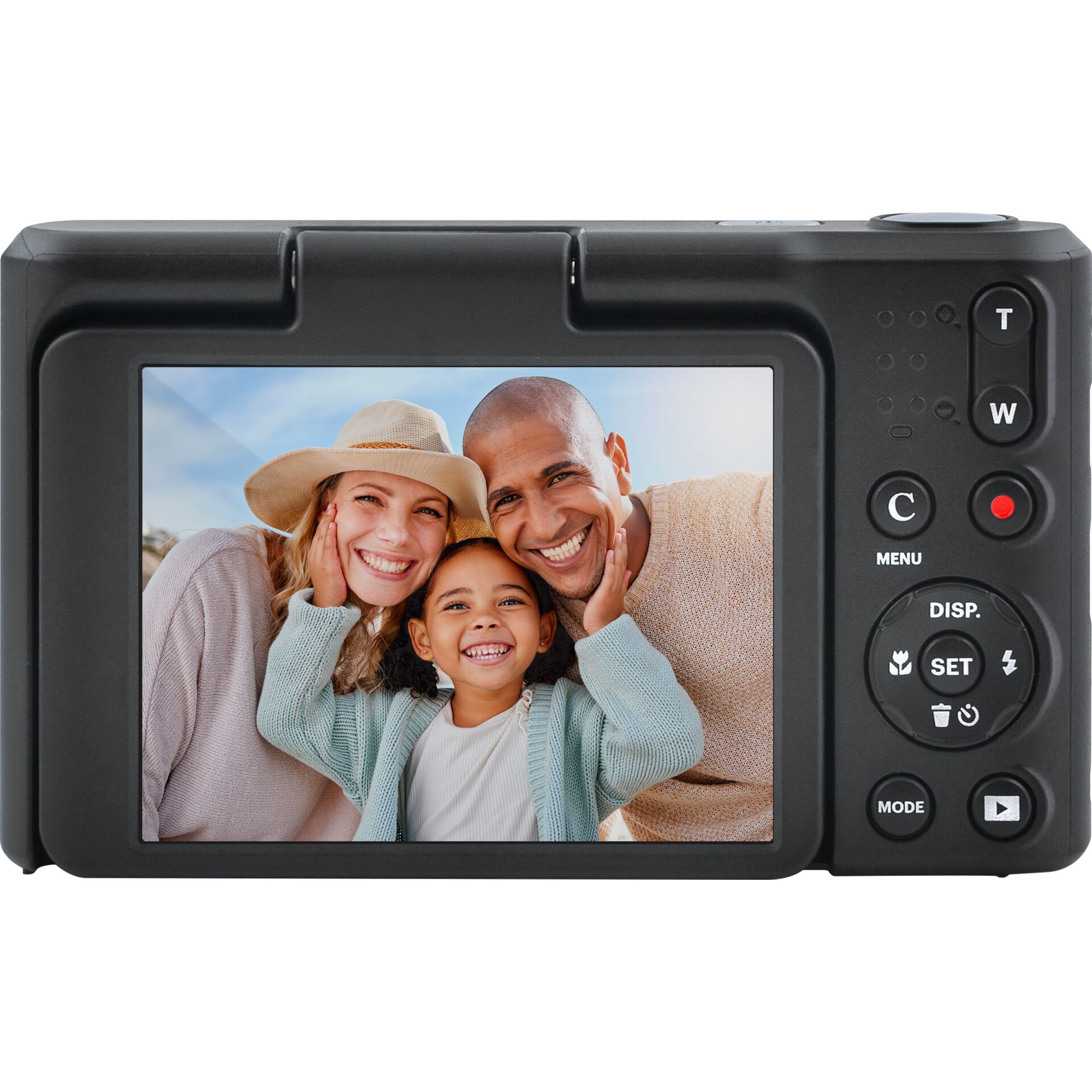 Foto, digitale Kamera, LCD-Bildschirm, Familienporträt, Kompaktkamera