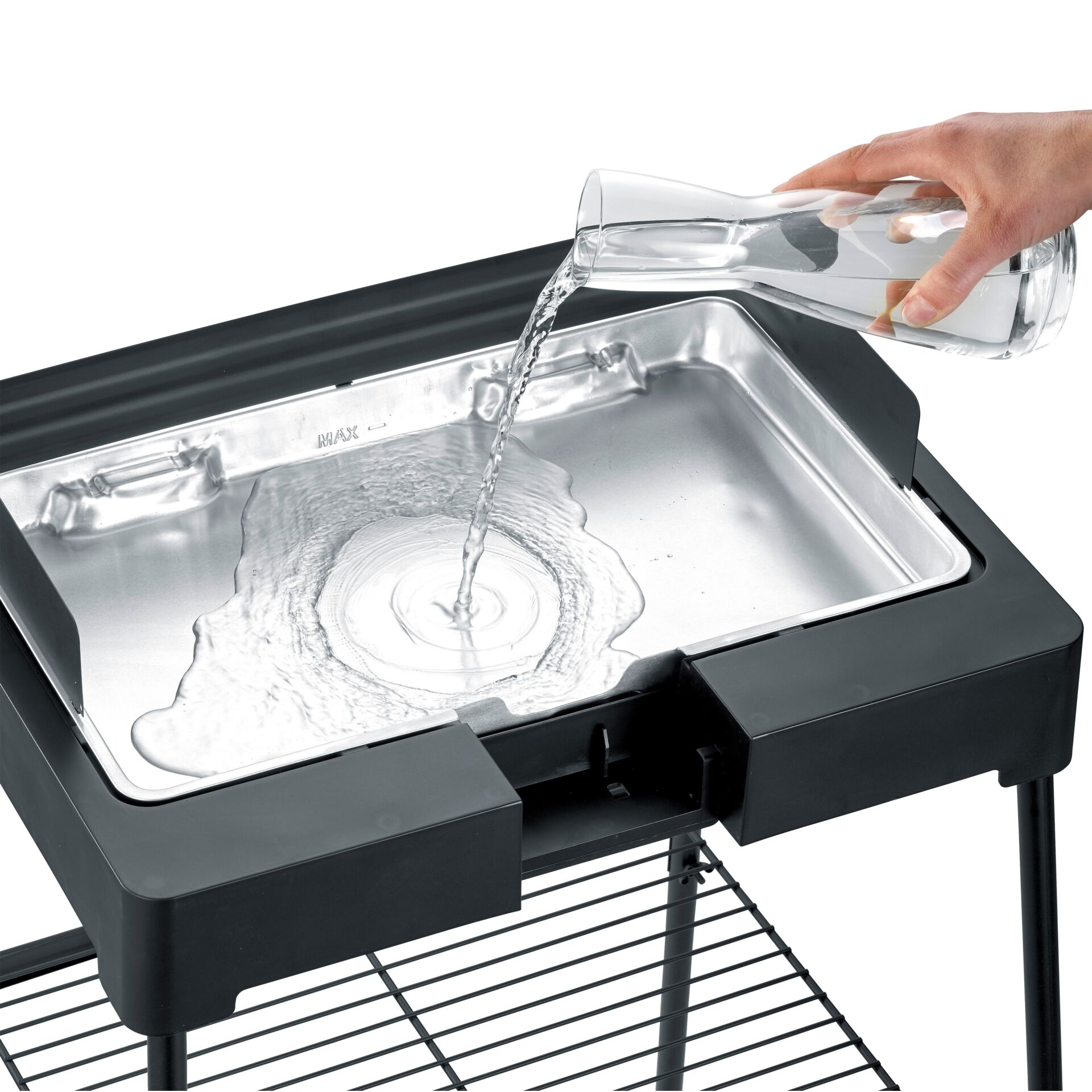 Grillpfanne, Wasseraufsatz, Wasserbehälter, Auffangbehälter, Grillzubehör