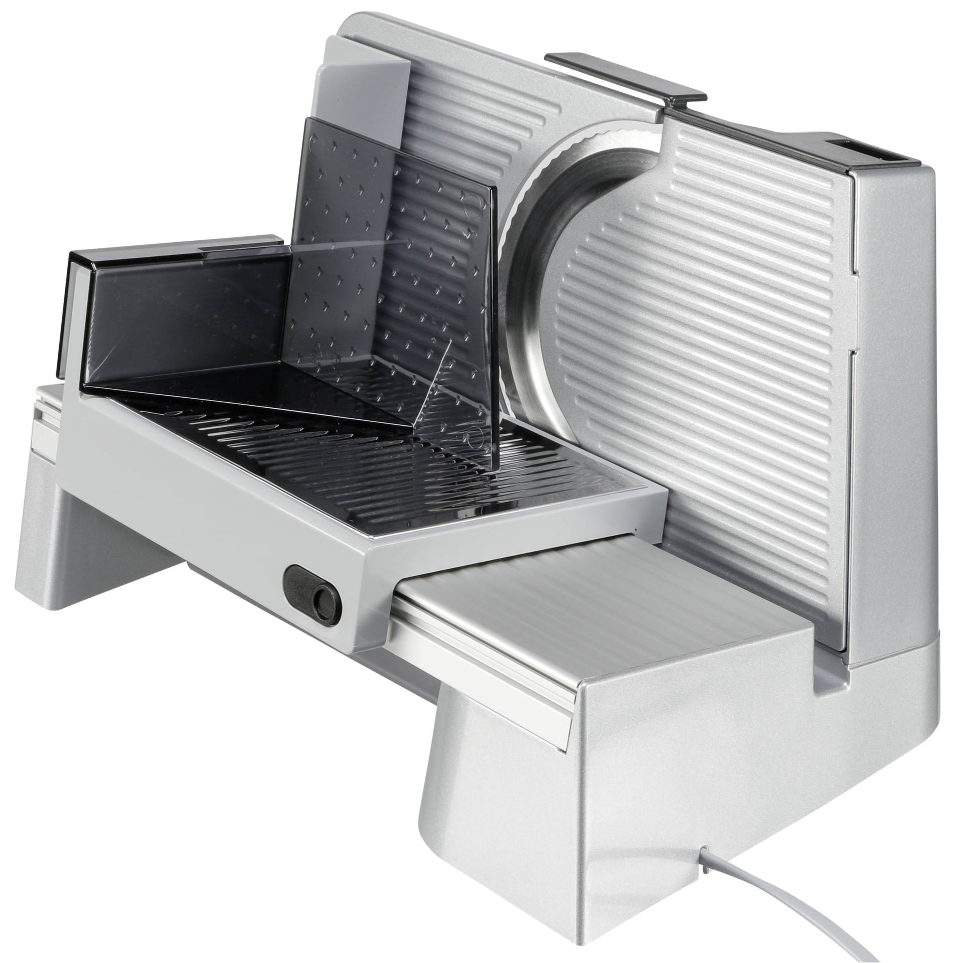 Schneidemaschine, Küchengerät, Slicer, Metallschnitt, Gehäuse silber