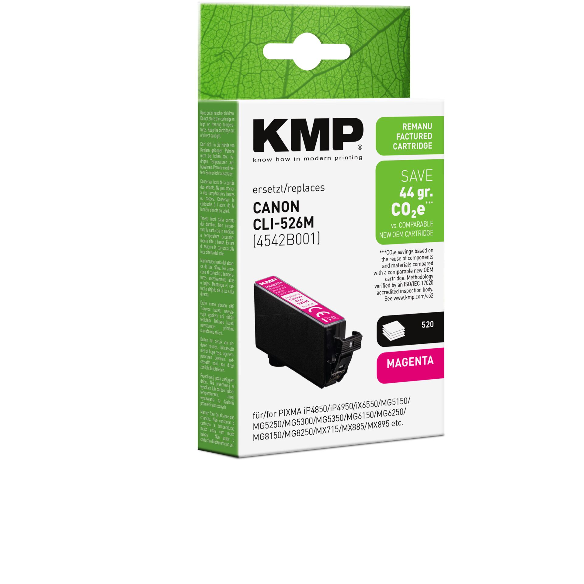 Adapter, Elektronik, Tonerpatrone, CDI/CIJ, Canon CLI-526M, Magenta, Tintenpatrone