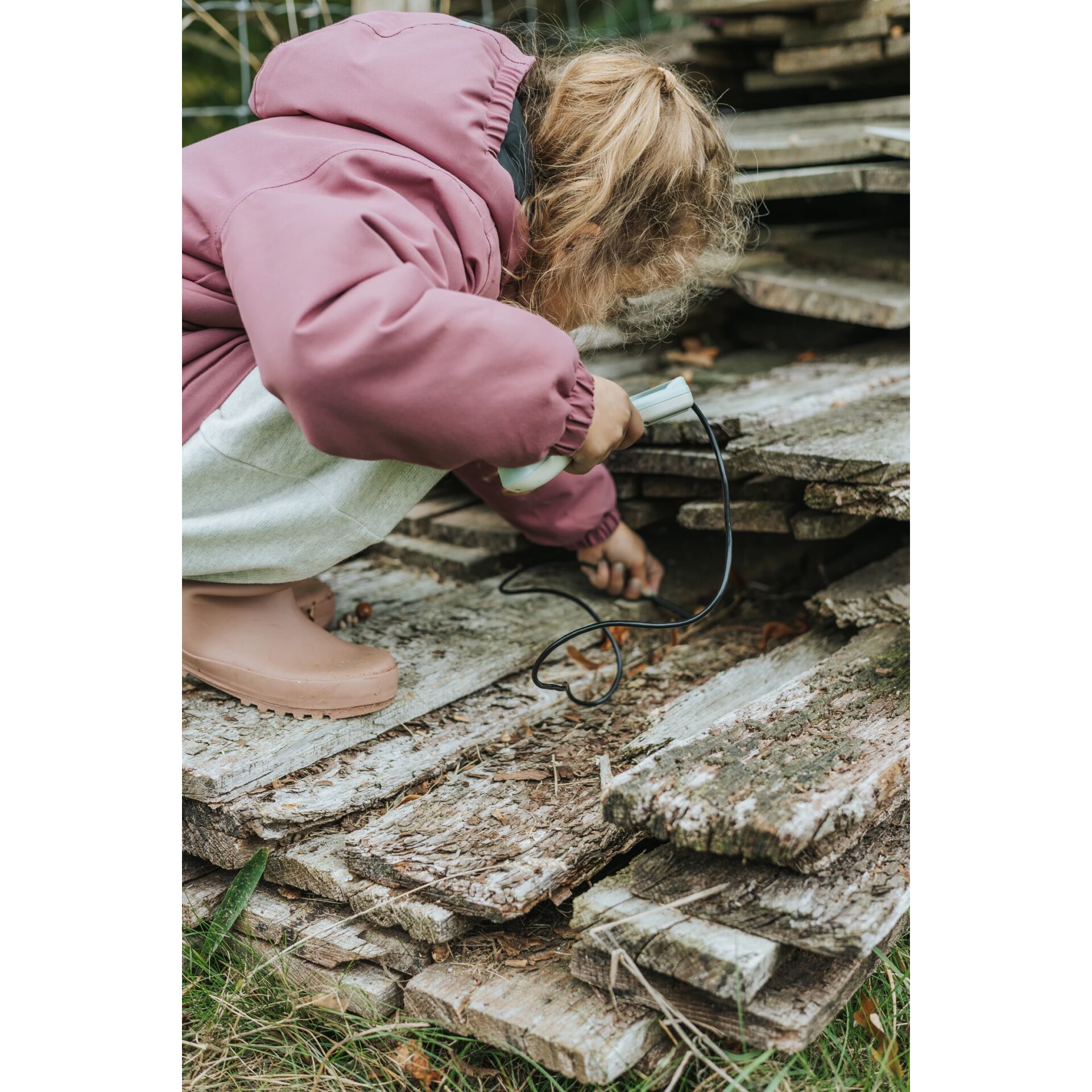 Kinder, Jacke, Puffer, Mantel, Stöckchen
