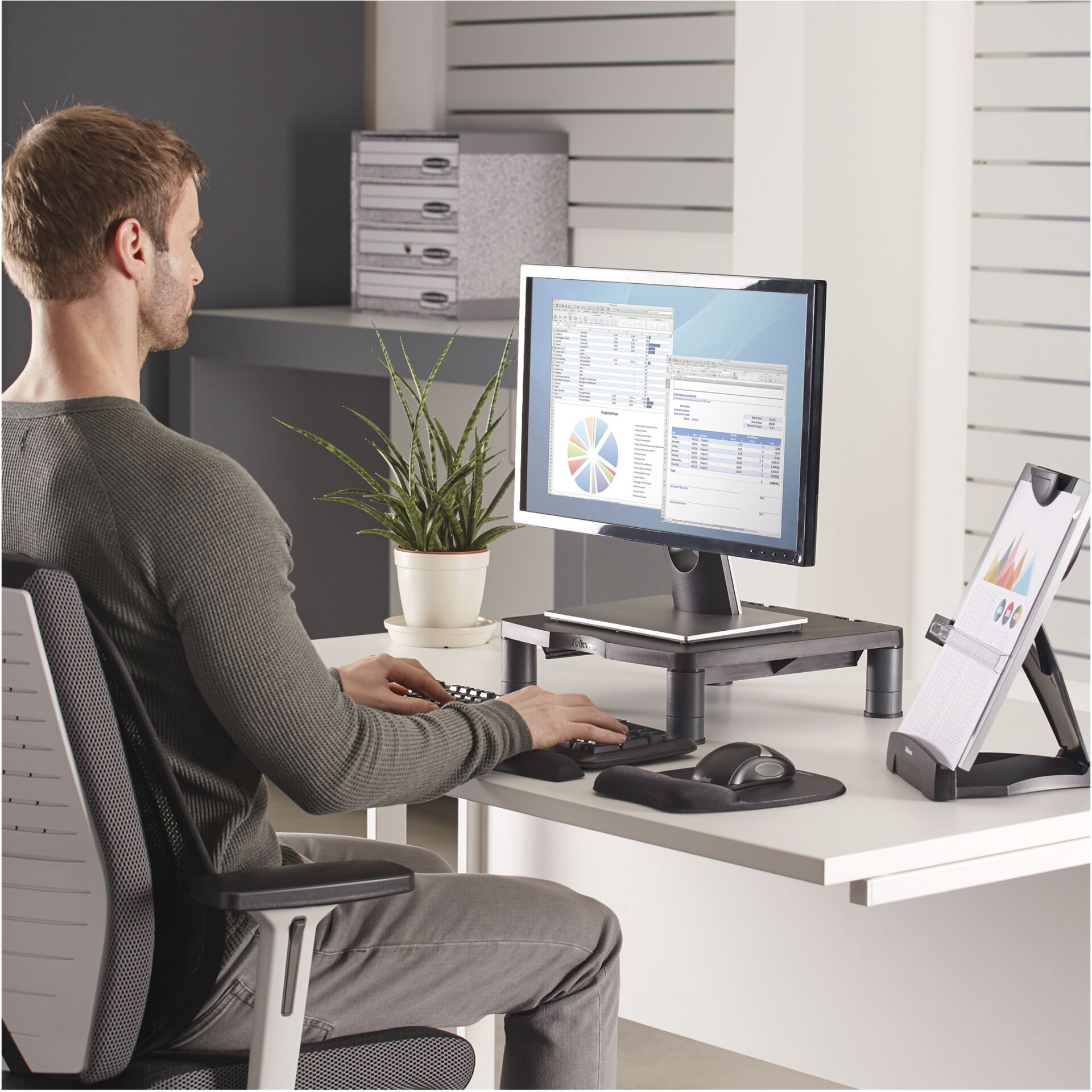 Moebel, Tabelle, Schreibtisch, Überwachen, Kopf