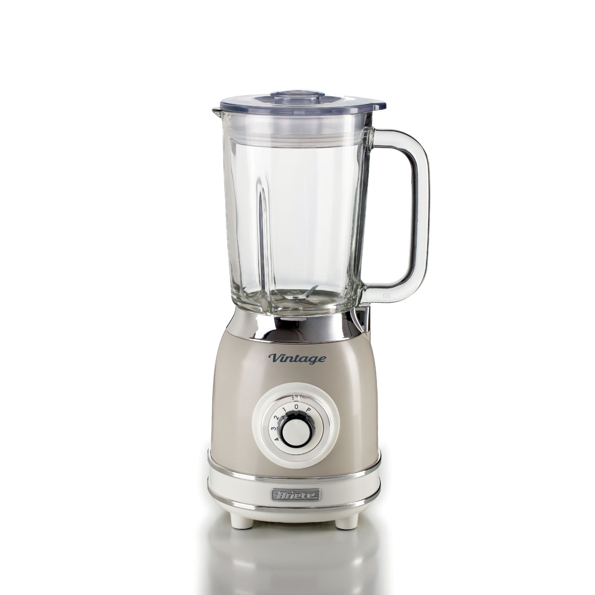 Blender, Küchengerät, Glasbehälter, Chrom, Gehäuse
