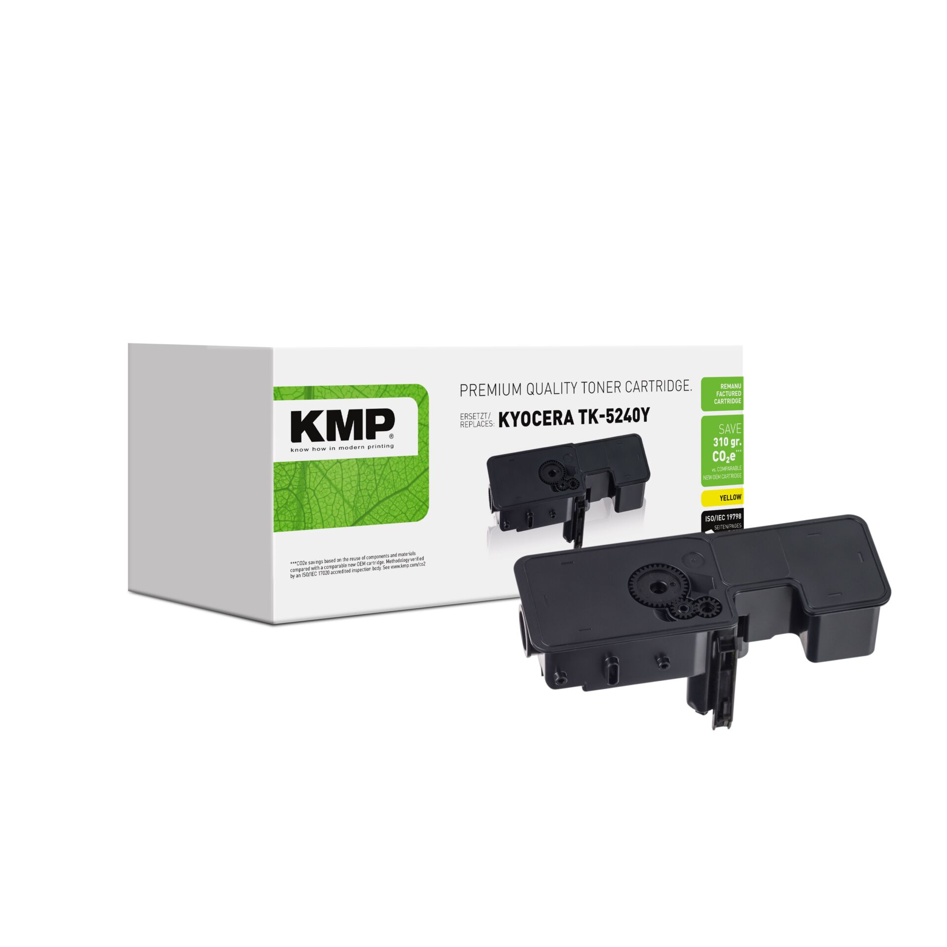 Adapter, Elektronik, Pistole, Waffe, Tonerpatrone, KMP, Kyocera TK-5240Y, gelb, Druckerpatrone