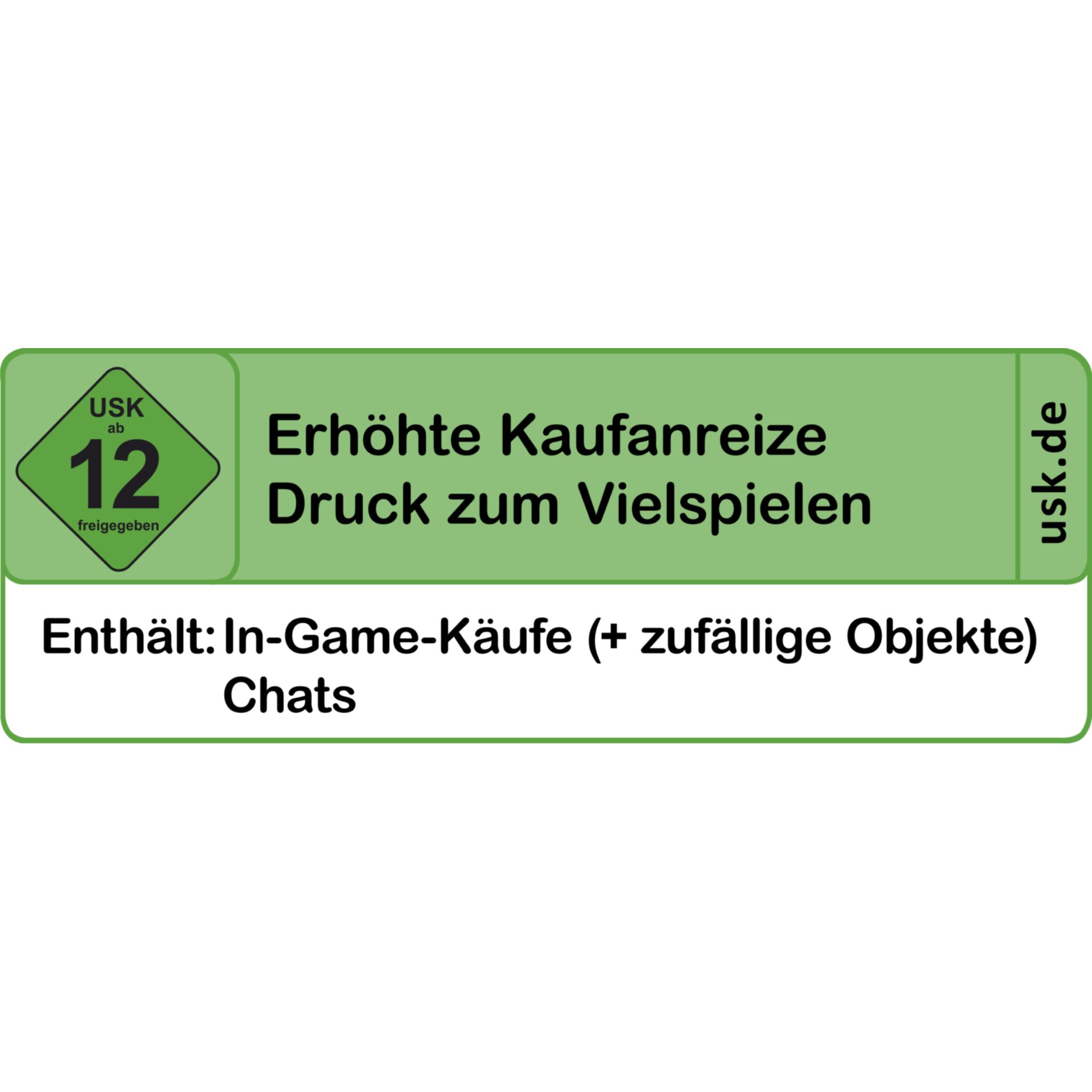 Spielzeug, In-Game-Käufe, Chats, Ab 12, USK12