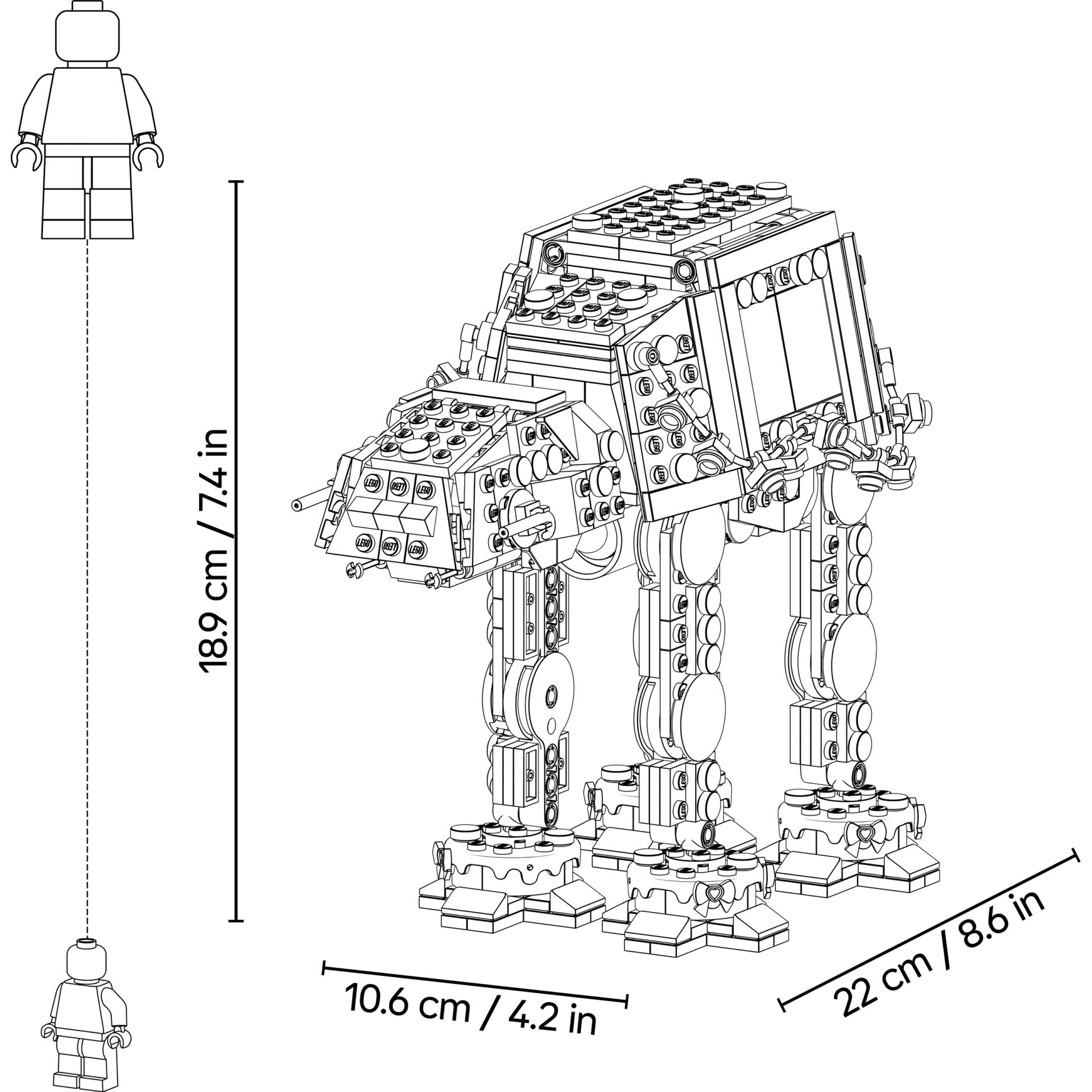 LEGO, AT-AT, Walker, Spielzeug, Modell