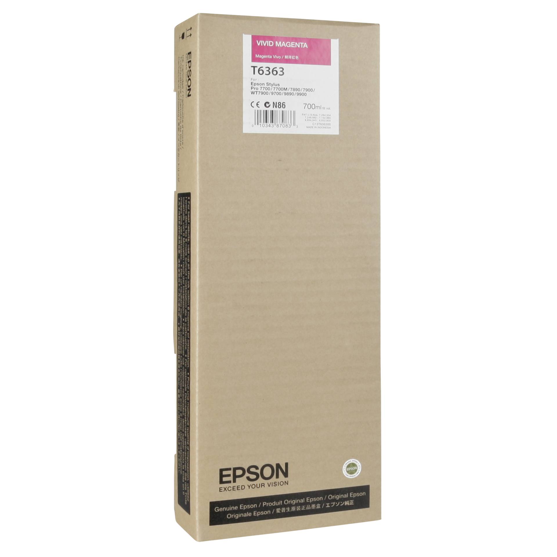 Epson Tintenpatrone vivid magenta T 636 700 ml T 6363 Flasche, Essen, Würzen, Sirup