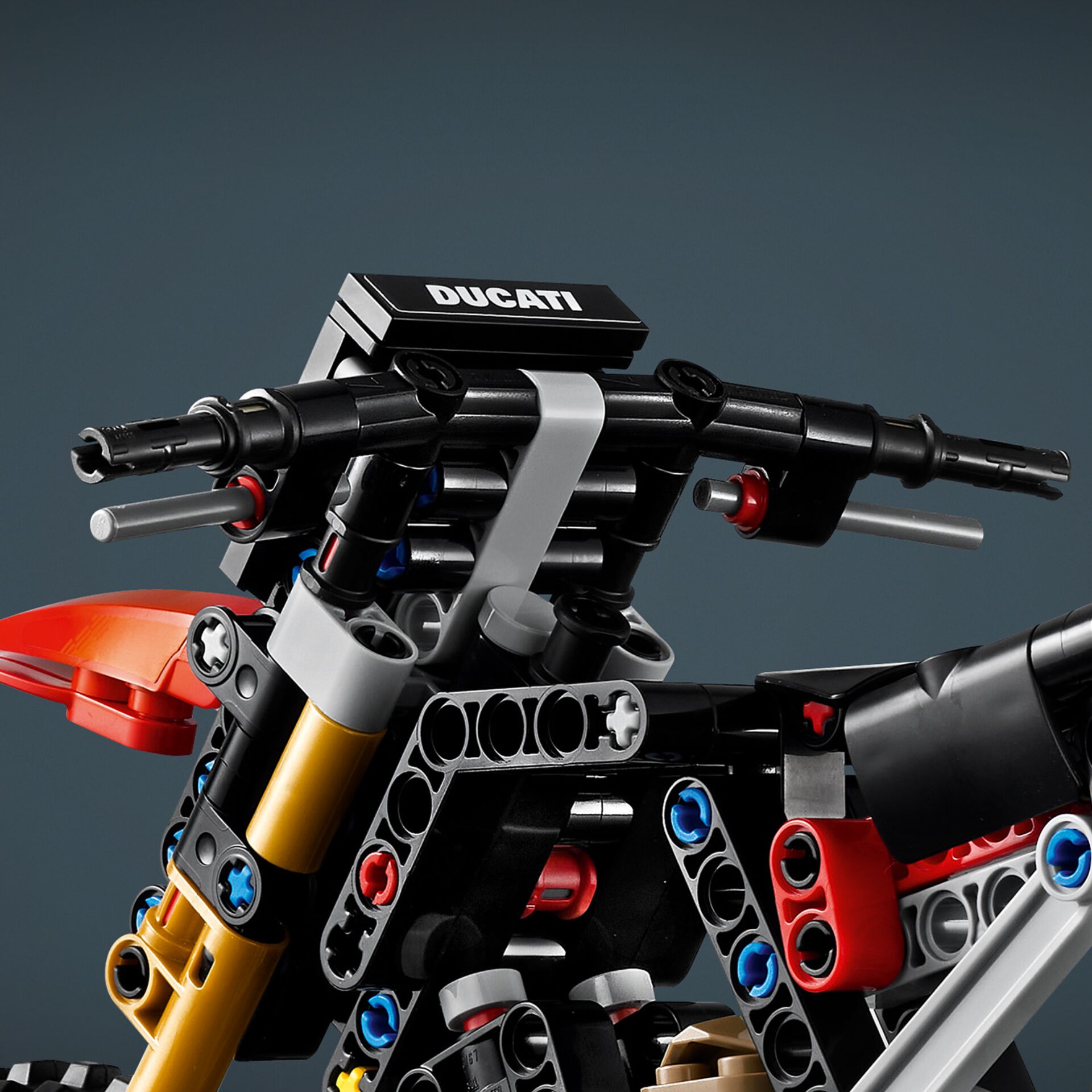 Motorrad, Lego, Dirt-Bike, Vintage-Stil, Exponierte Zahnräder