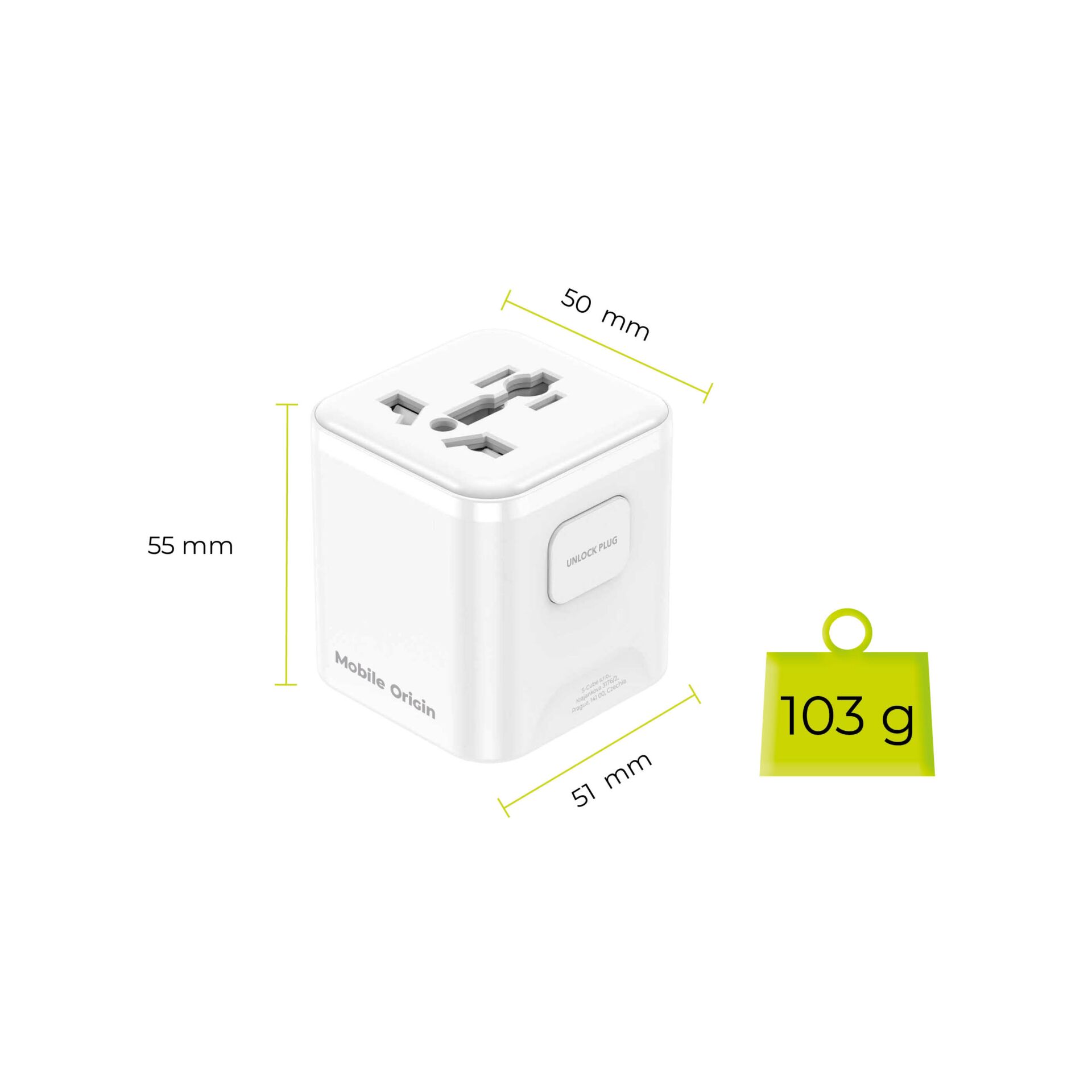 USB-Ladegerät?, Multiport-Stecker, Netzadapter, weißer Würfel, 103 g