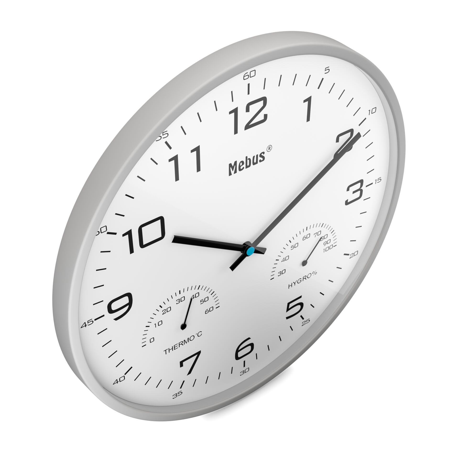 Wanduhr, Uhr, Analog, Weiß, Mebus