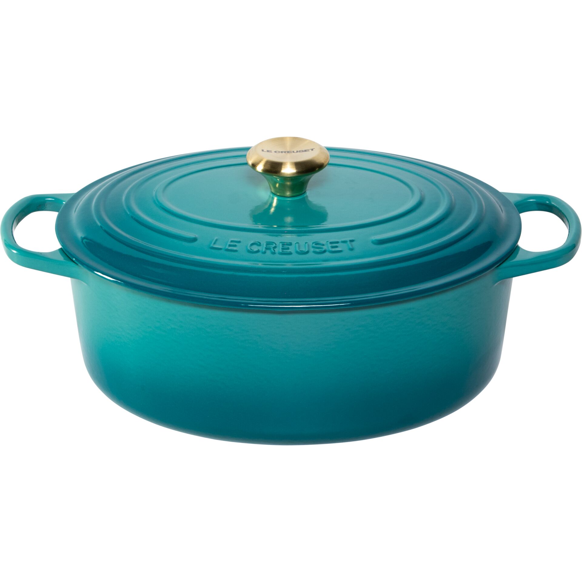 Le Creuset Signature Bräter  oval 31 cm Bleu Riviera