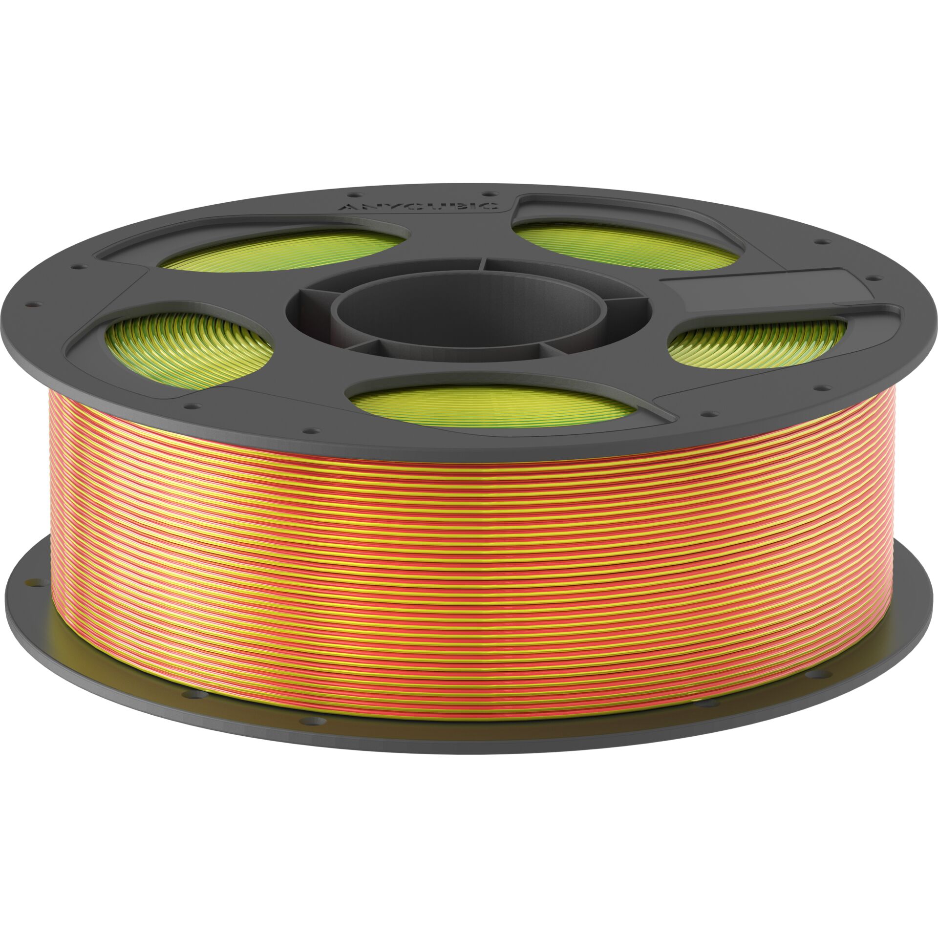 3D-Druck Filament, PLA Filament, Orange Gelb, Spule, Drahtartige Filamentrolle