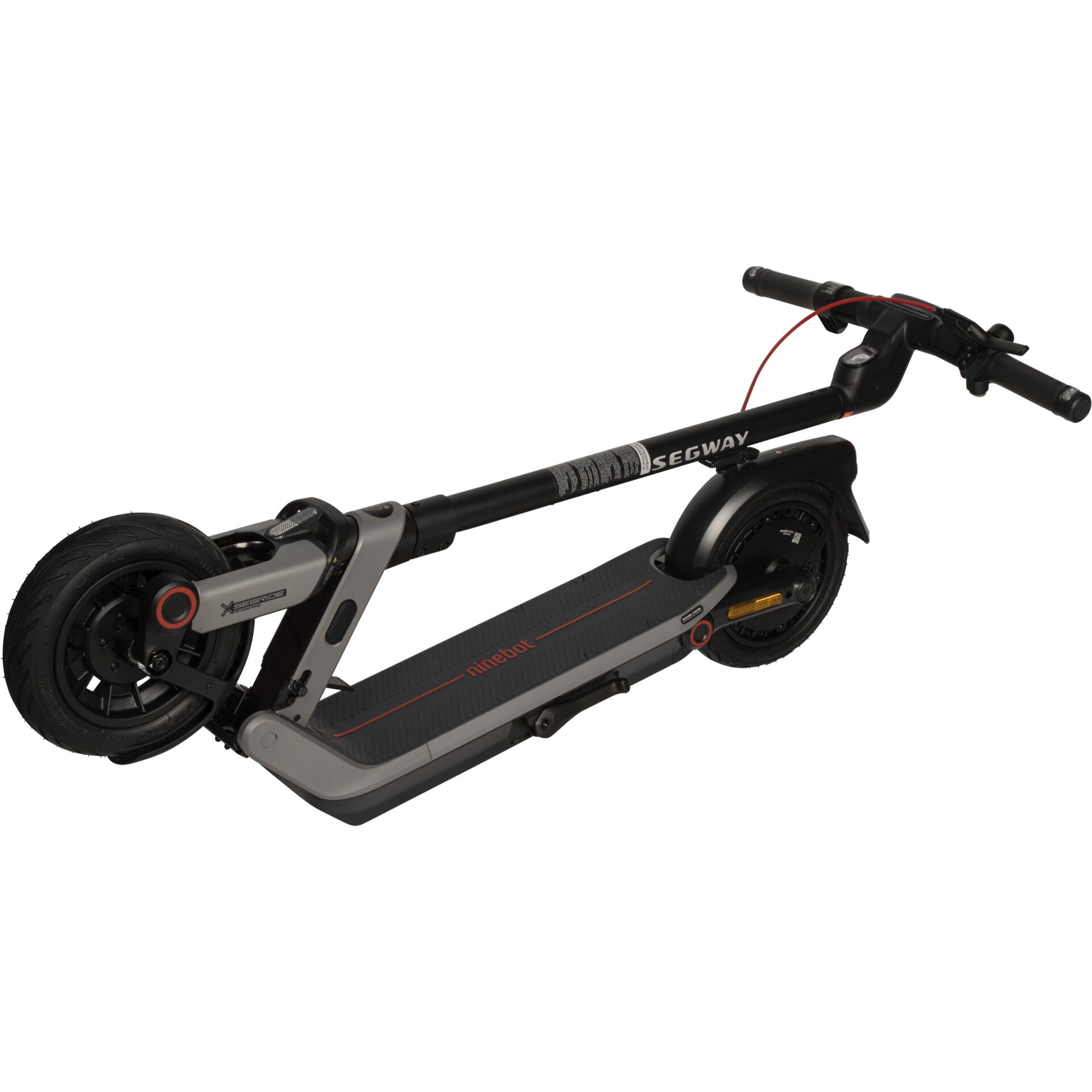E-Scooter, Faltbares, Schwarz, Hinteres Rad, Trittbrett-Grip