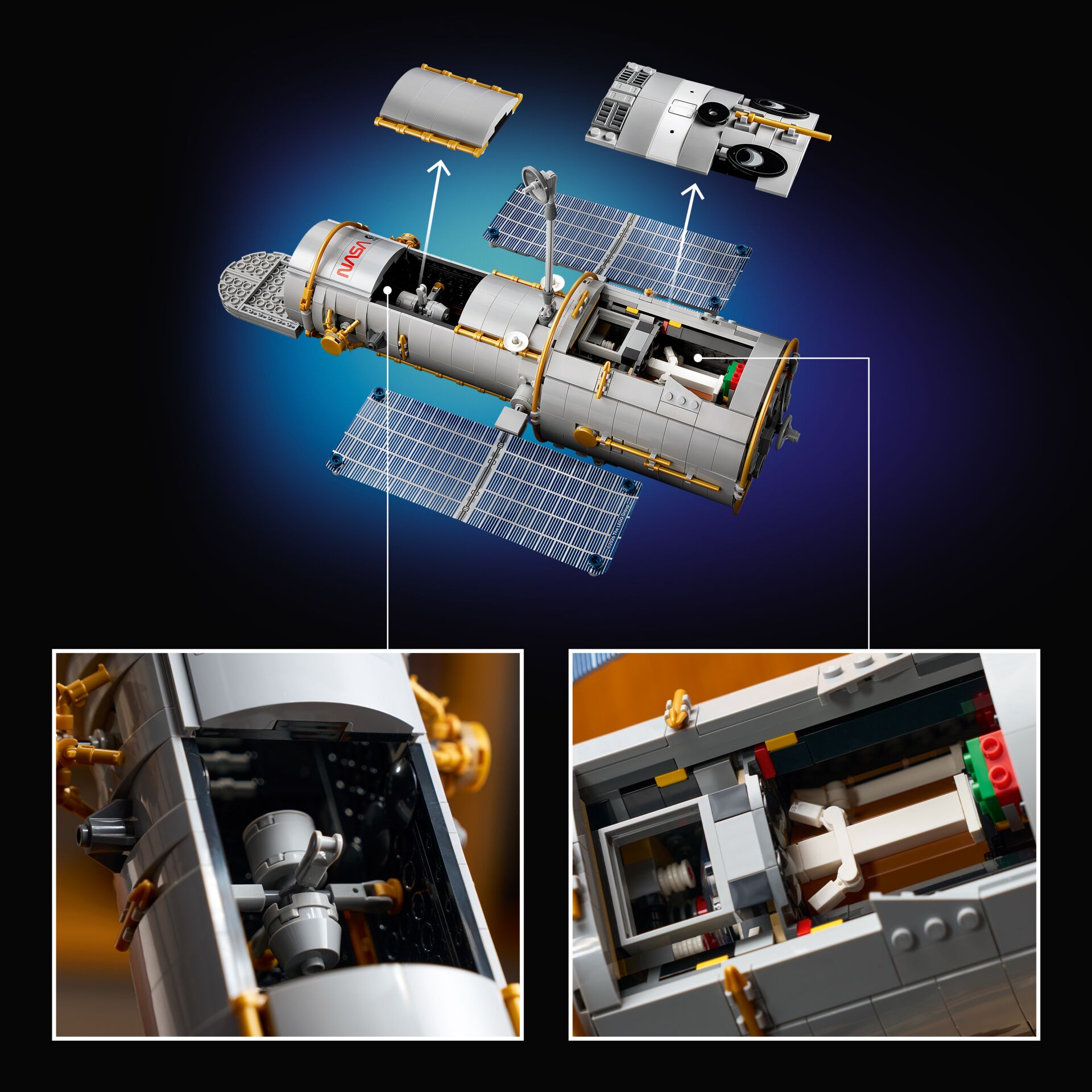 Saturn V-ähnlich, Rakete, Raumfahrzeug, Solarkollektoren, Modulare Rakete
