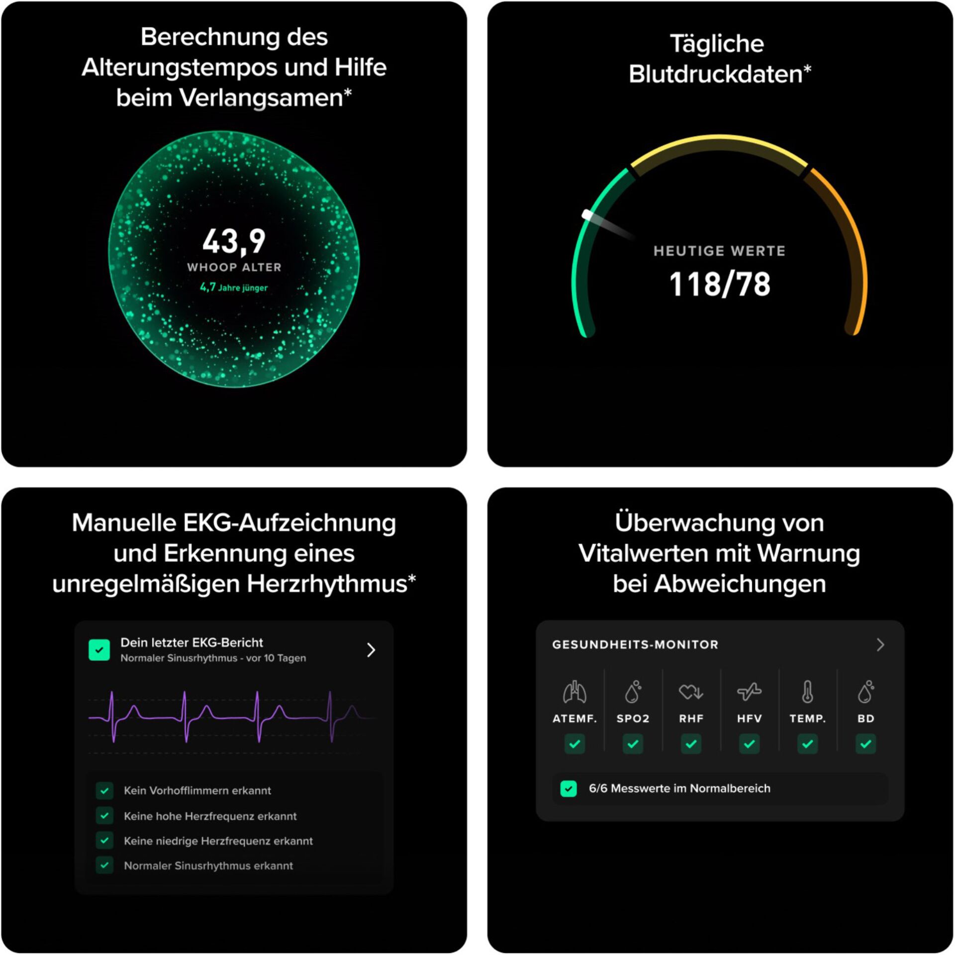 Alter, Whoop Alter, Herzfrequenz, EKG, Vitalwerte