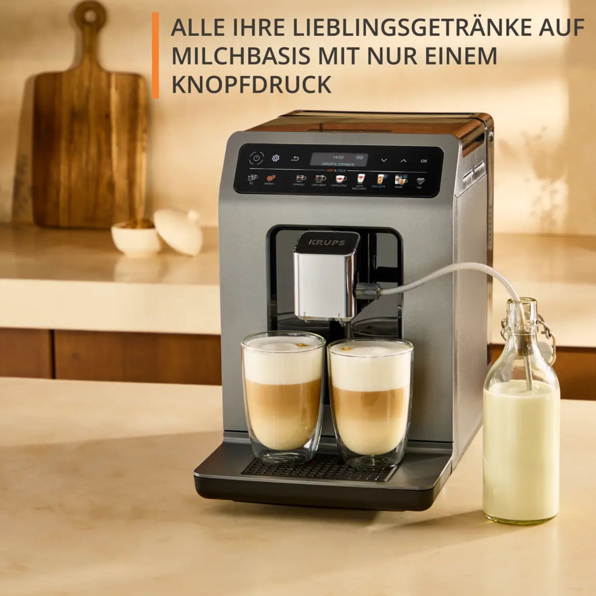 Kaffee-Kapselmaschine, Espresso-Maschine, Milchkaffee, Kaffeemaschine, Edelstahl