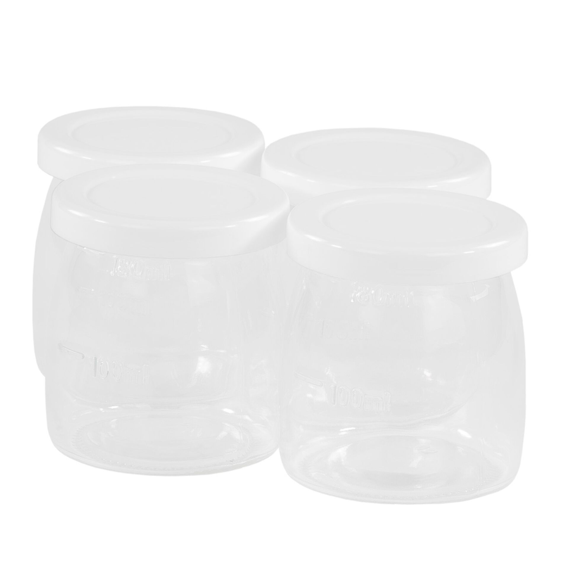 gläser, jars, klein, transparent, milchglas