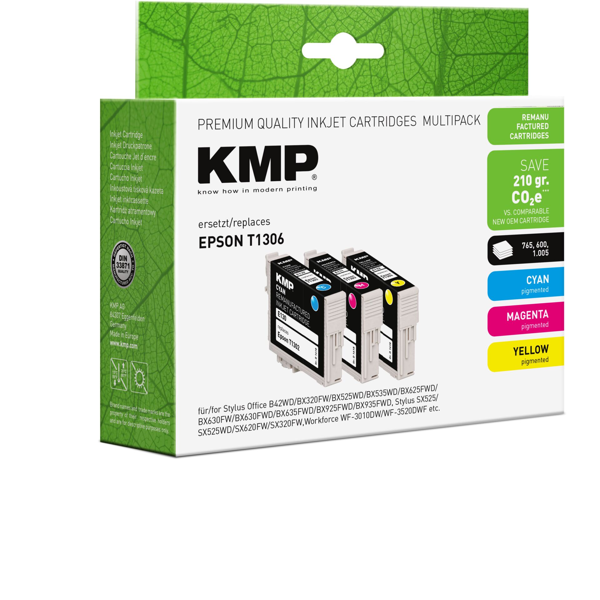 Werbung, Plakat, Visitenkarte, QR Code, Computerausrüstung, Tintenpatrone, KMP, Epson T1306, CMYK Patronen, Multicolor