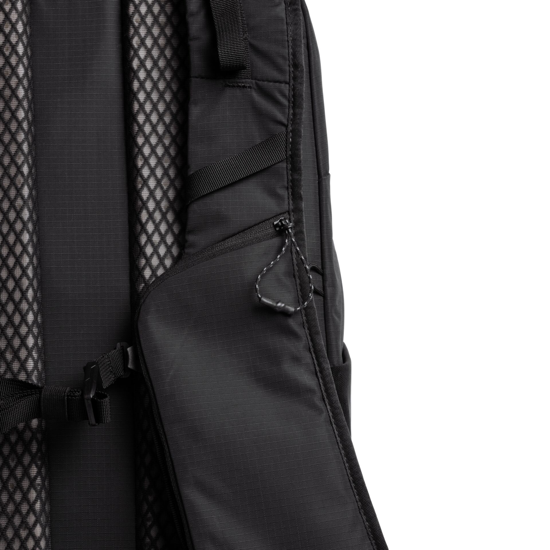 Rucksack, Schulterriemen, Mesh-Gewebe, Seitentasche, Kordelzug