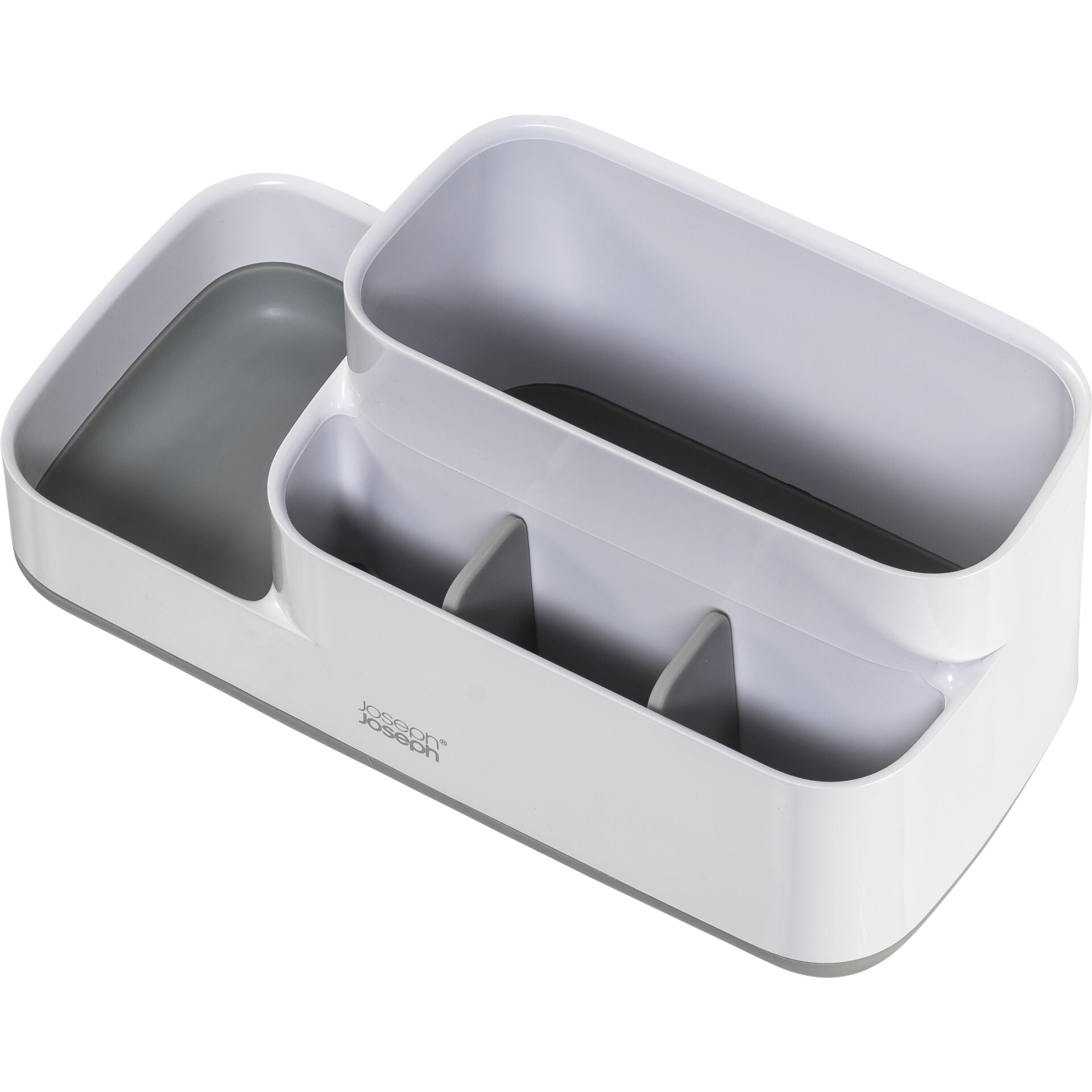 Besteckhalter, Küchenorganizer, Abtropfkorb, Messy separater, grau/weiß