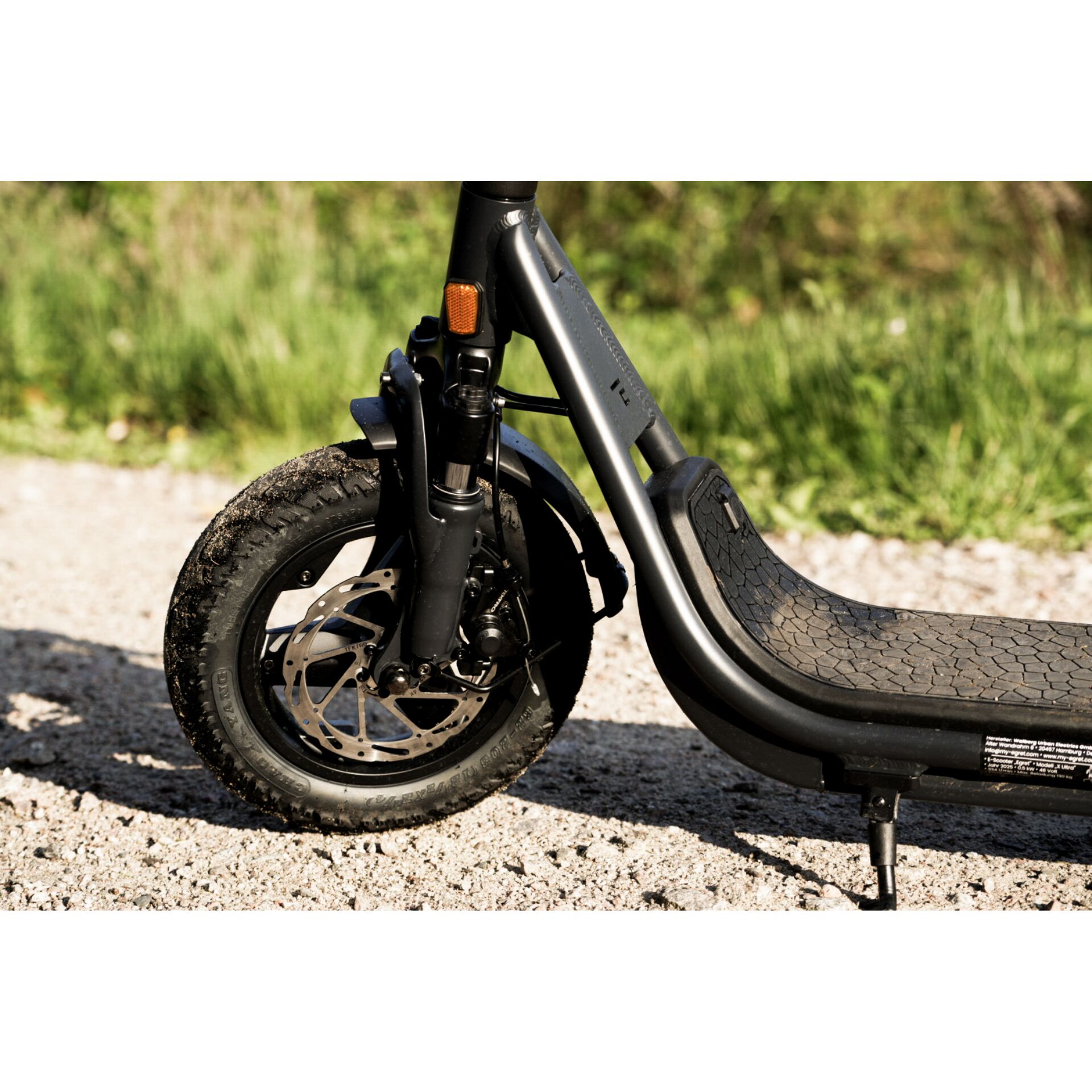 Elektro-Scooter, Vorderrad, Bremsen, Gummireifen, Deckungsschutz/Deck